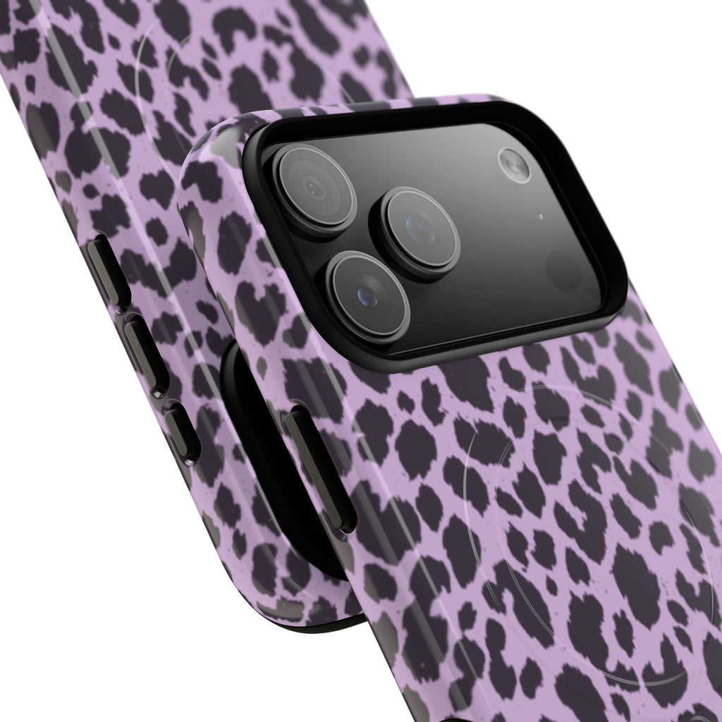 Purple Leopard Print Phone Case | Tough Magnetic Case