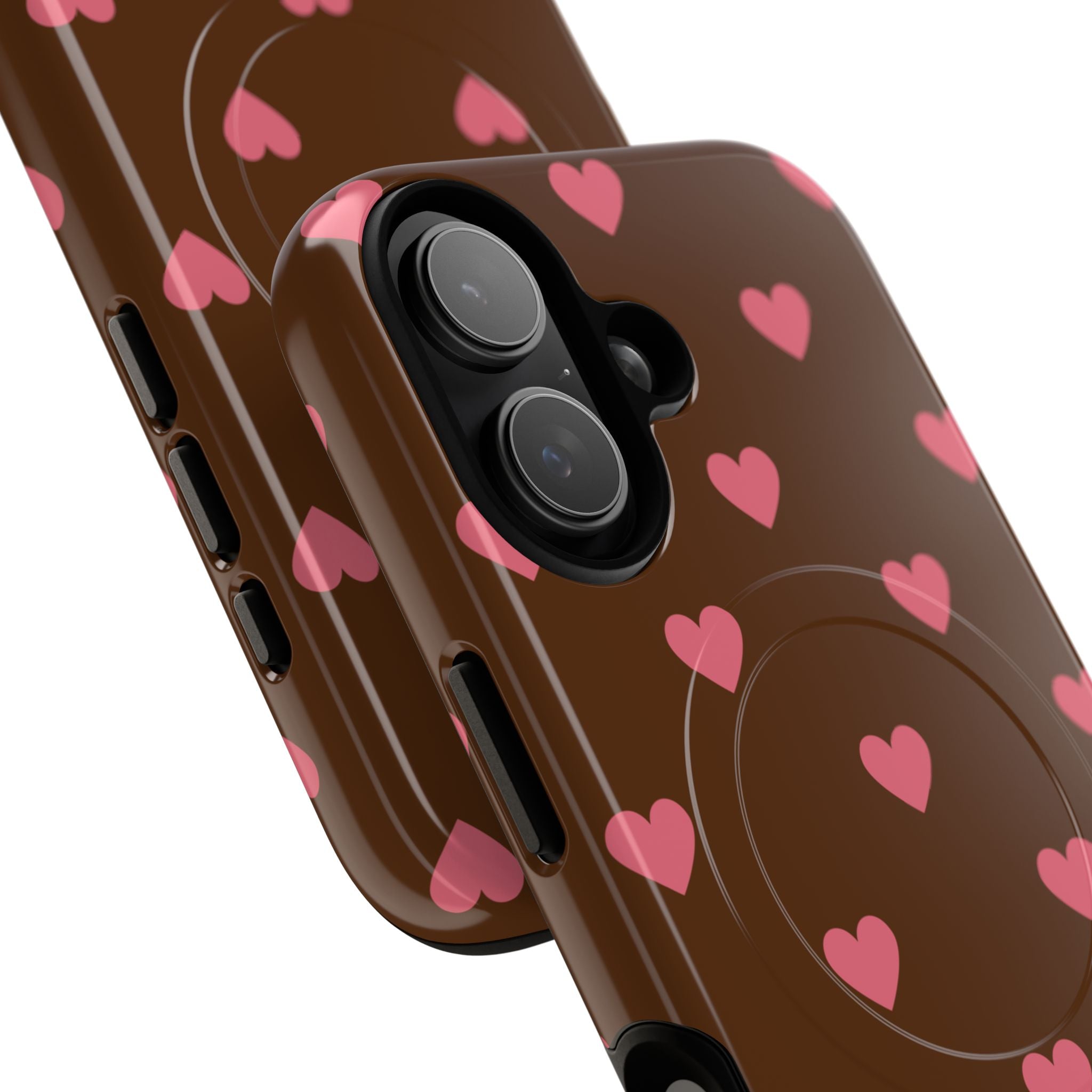 Pink Heart Pattern Phone Case | Magnetic Tough Case