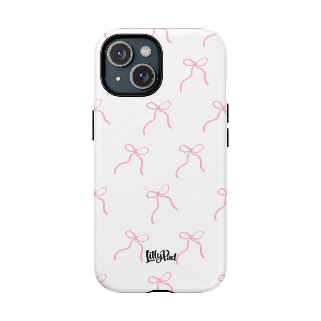 Pink Bow Pattern Phone Case | Tough Magnetic Case