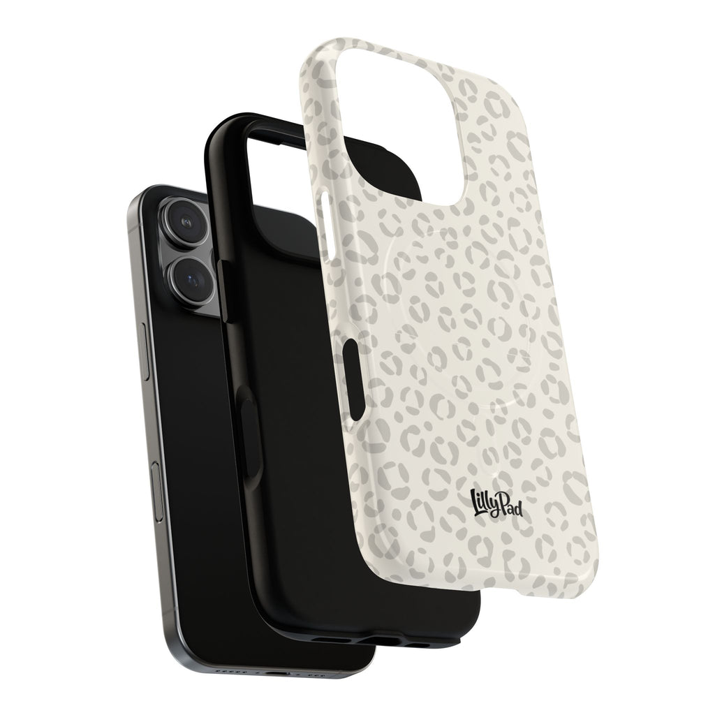 Neutral Leopard Print Tough Magnetic Case | Phone Case, Animal Pattern