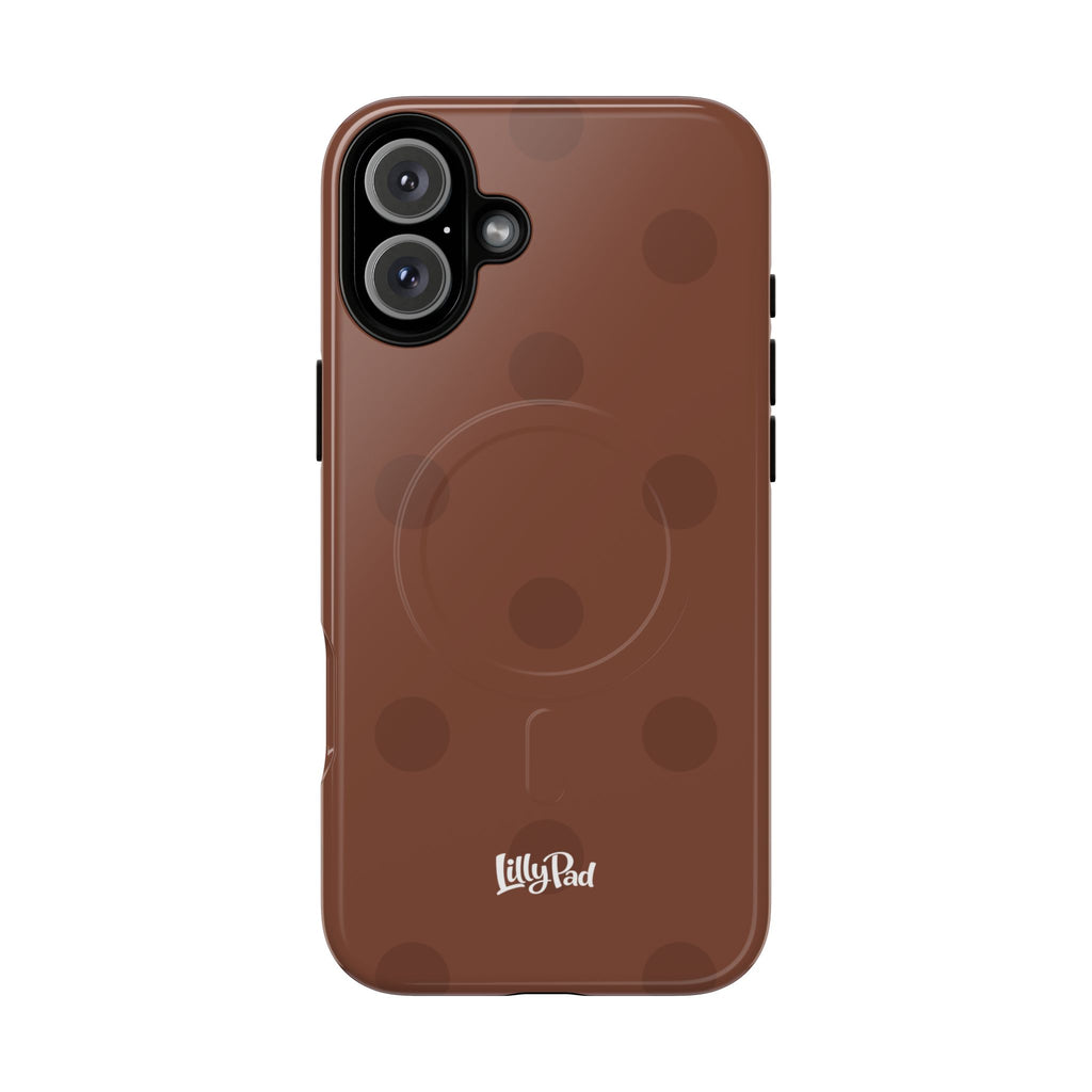 Brown Polka Dot Tough Magnetic Case | Phone Case