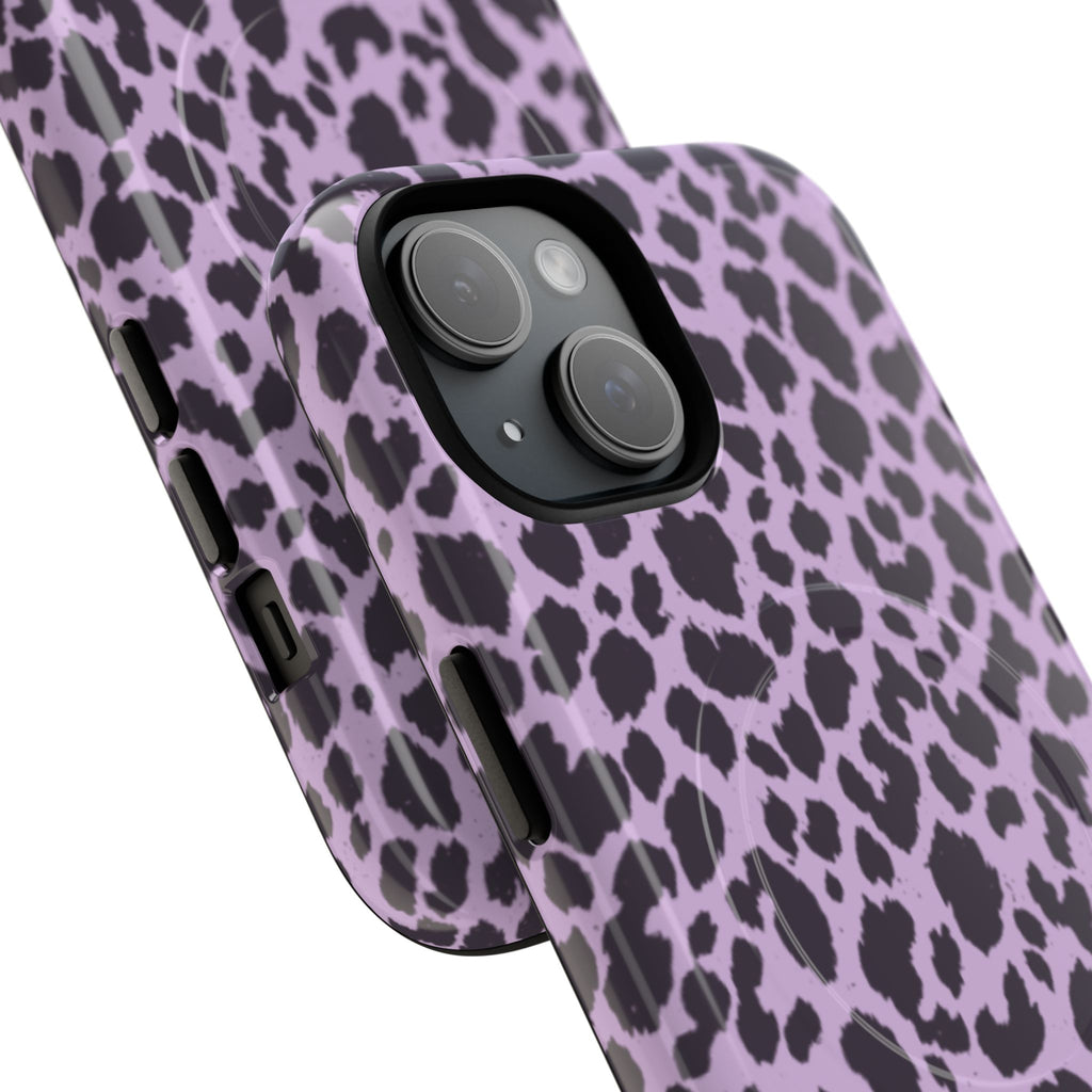 Purple Leopard Print Phone Case | Tough Magnetic Case