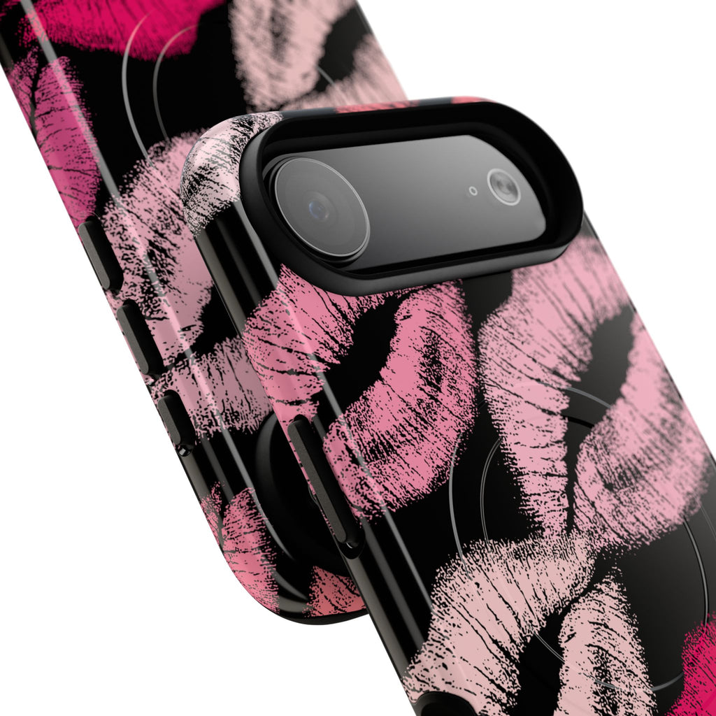 Pink Lipstick Kiss Phone Case Tough Magnetic Case | Lip Print iPhone Cover
