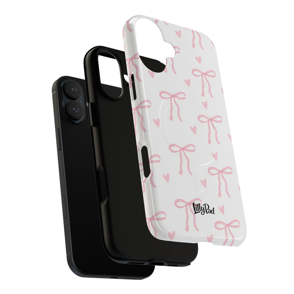 Pink Bow Pattern Phone Case | Tough Magnetic Case