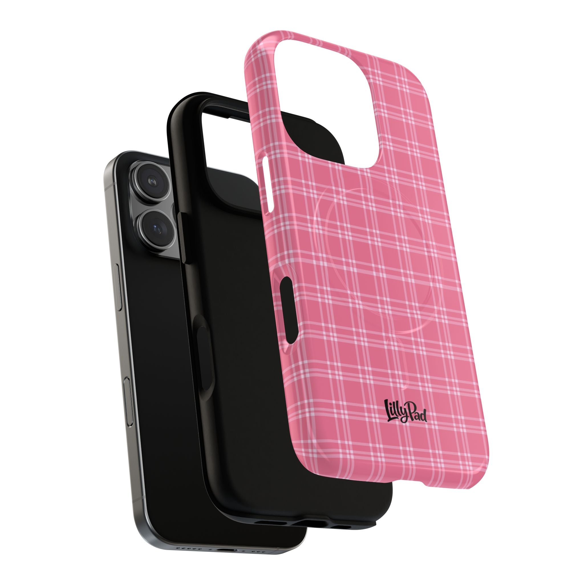 Pink Plaid Phone Case | Tough Magnetic Case