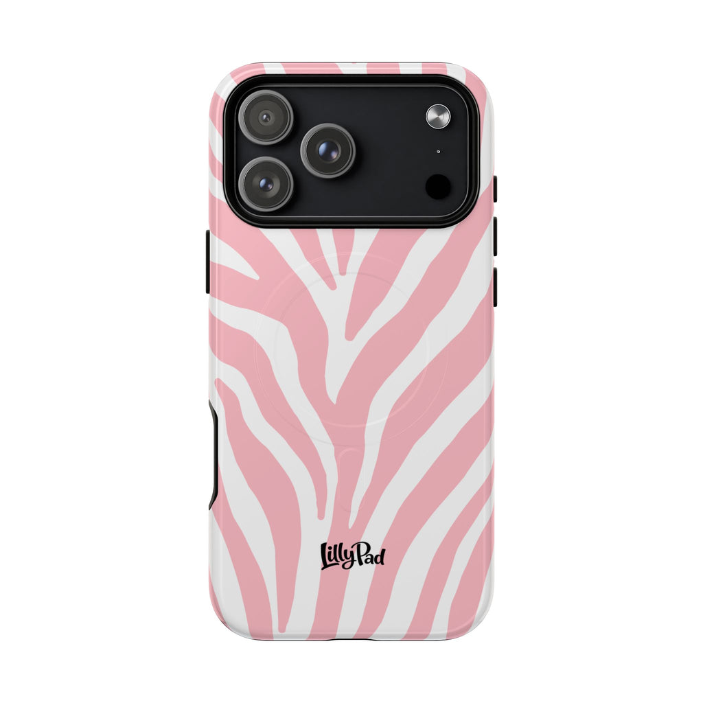 Pink Zebra Print Phone Case | Magnetic Case