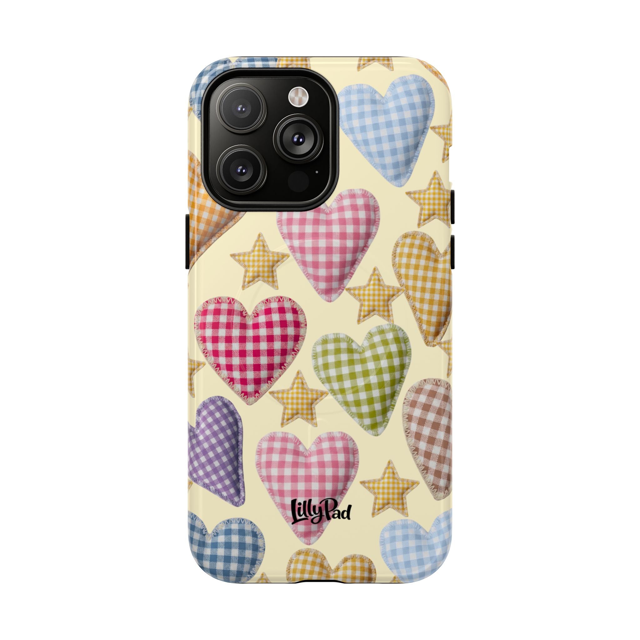 Gingham Heart Pattern Phone Case | Tough Magnetic Case