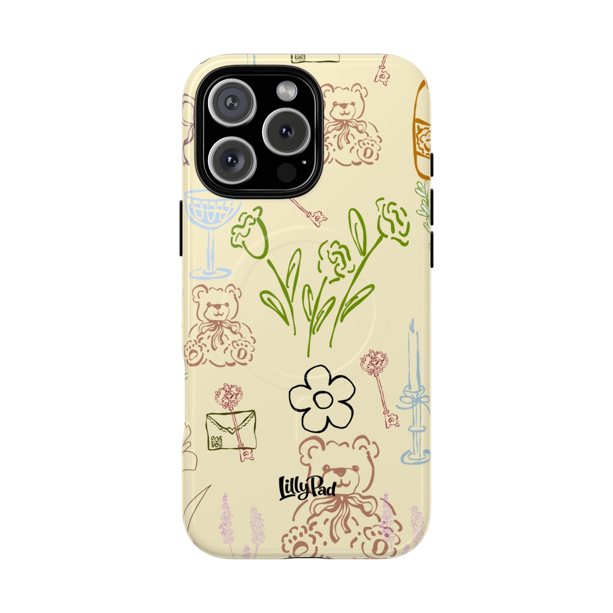 Flower Doodle Pattern Phone Case | Tough Magnetic Case