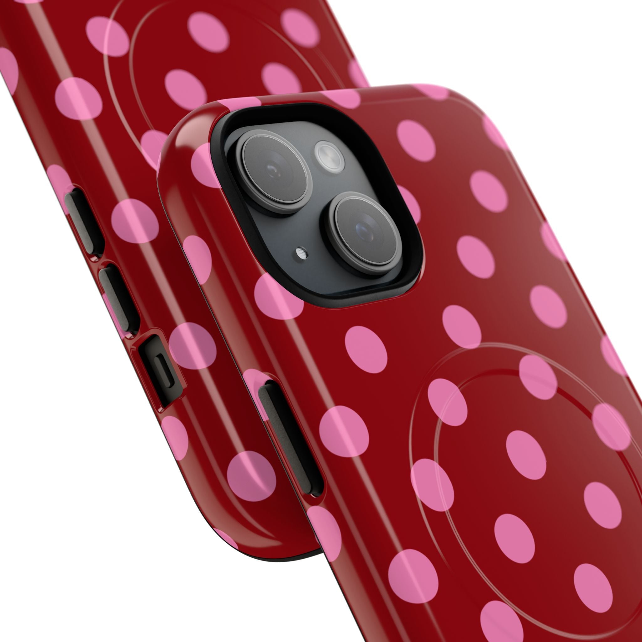 Pink Polka Dot Tough Magnetic Case | Phone Case