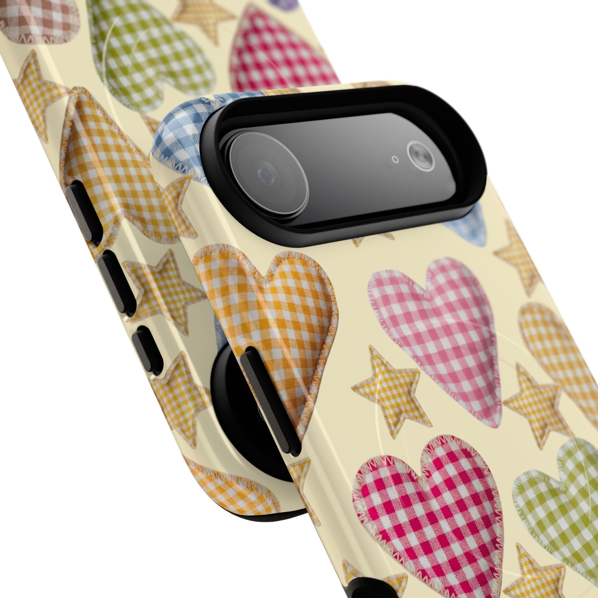 Gingham Heart Pattern Phone Case | Tough Magnetic Case