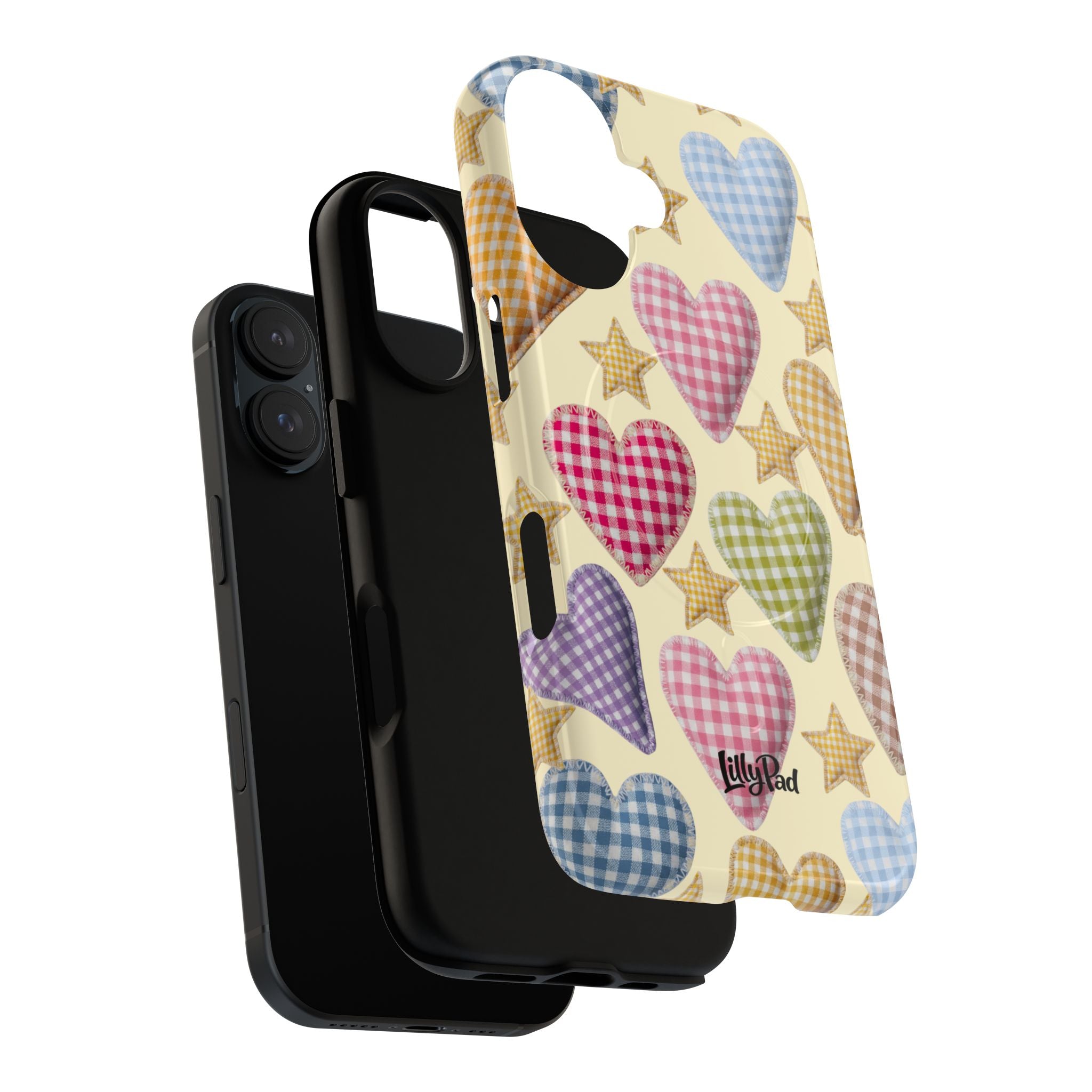 Gingham Heart Pattern Phone Case | Tough Magnetic Case