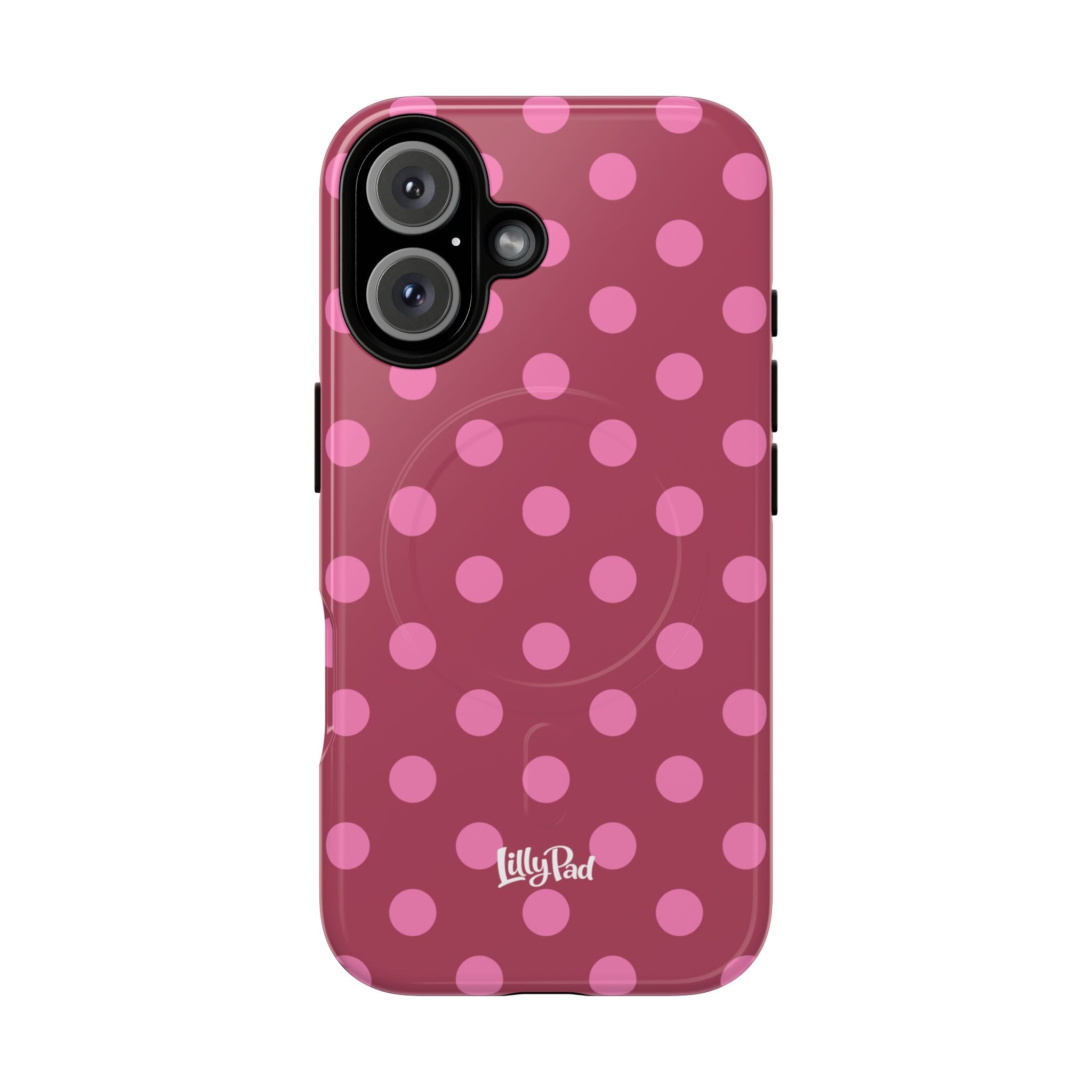 Pink Polka Dot Magnetic Phone Case | Tough Case