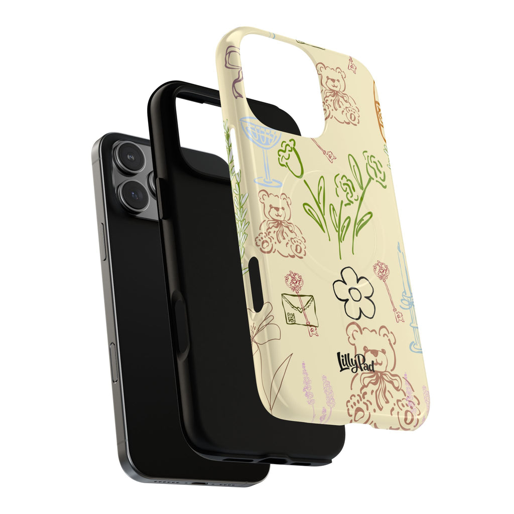 Flower Doodle Pattern Phone Case | Tough Magnetic Case