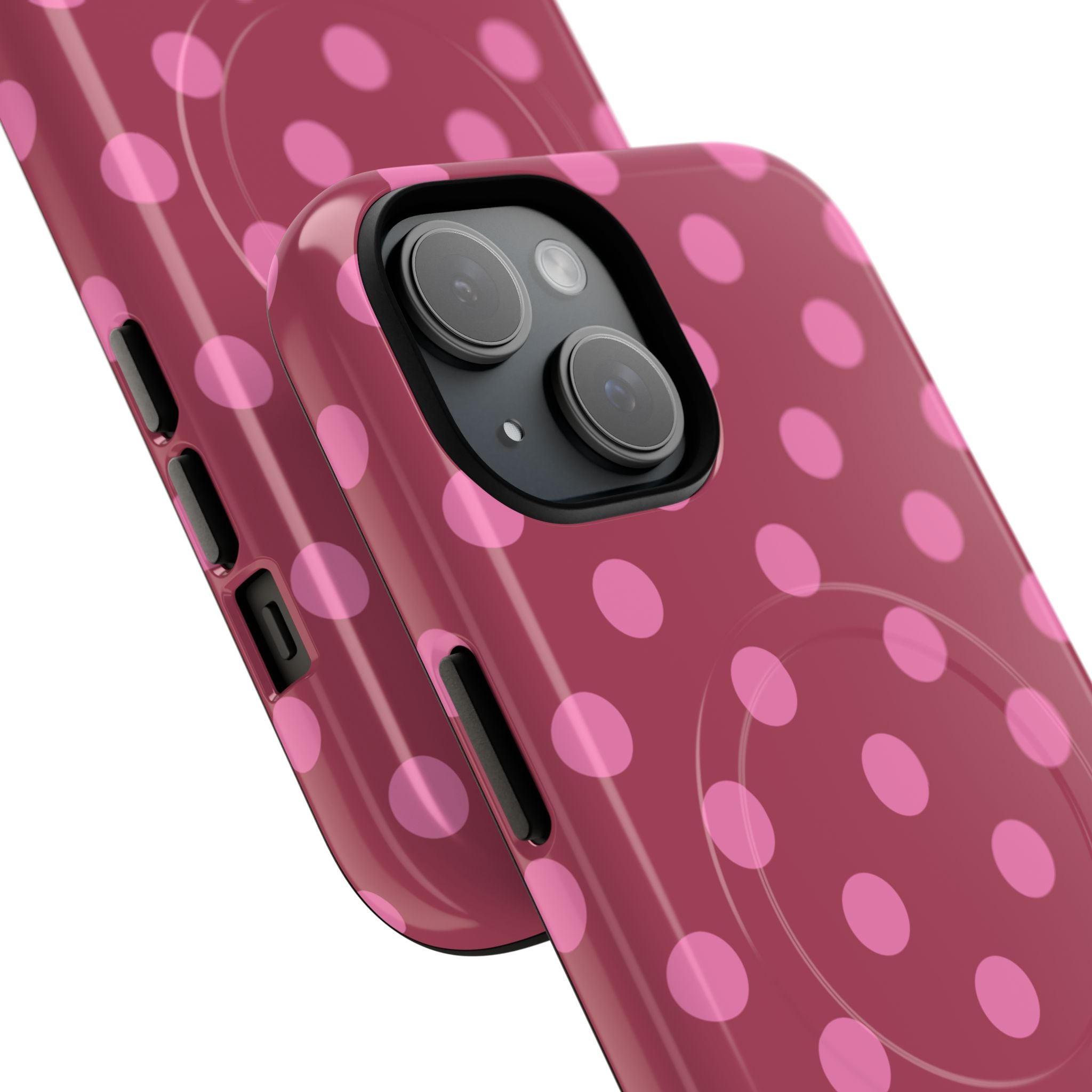 Pink Polka Dot Magnetic Phone Case | Tough Case