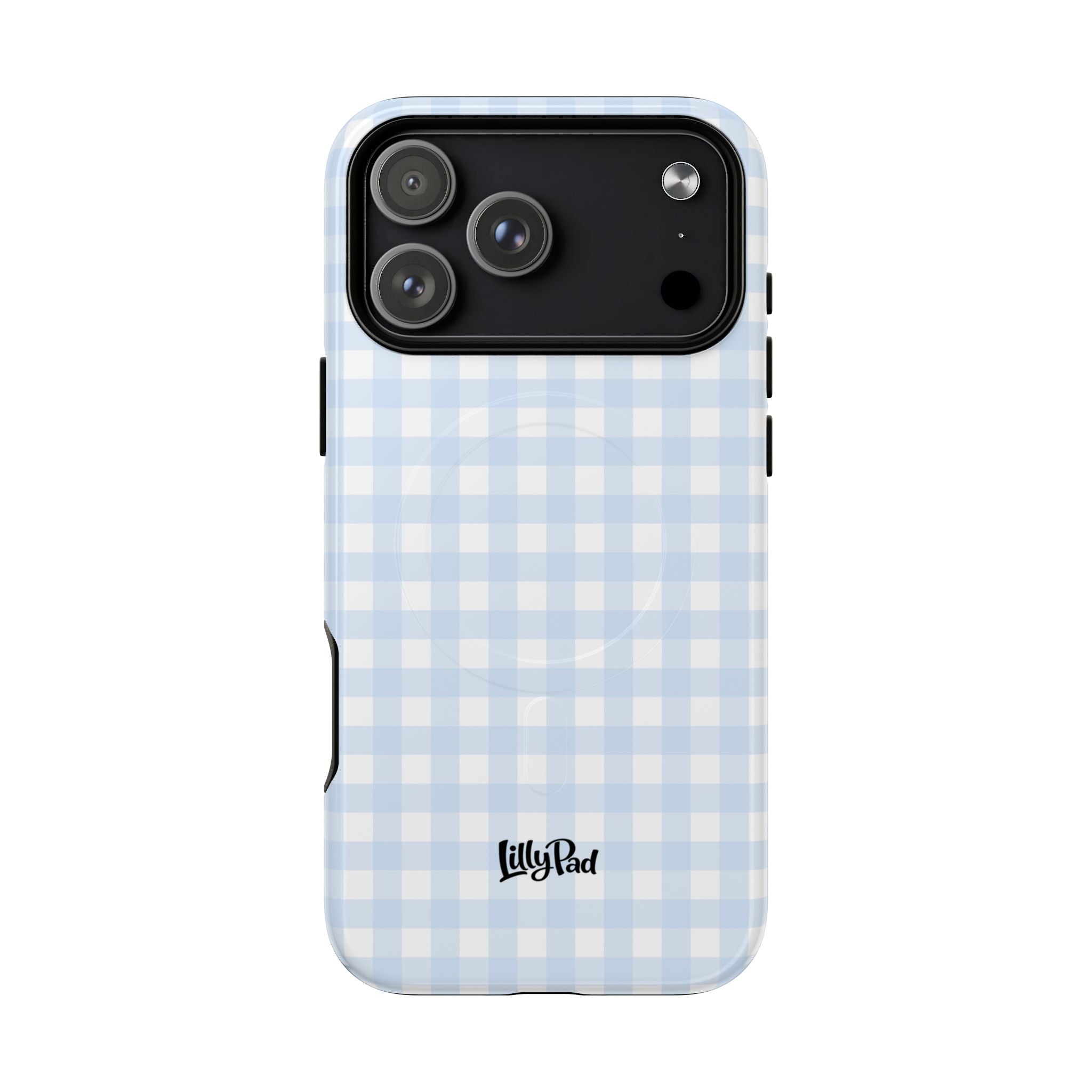 Blue Gingham Check Tough Phone Case | Plaid iPhone Cover