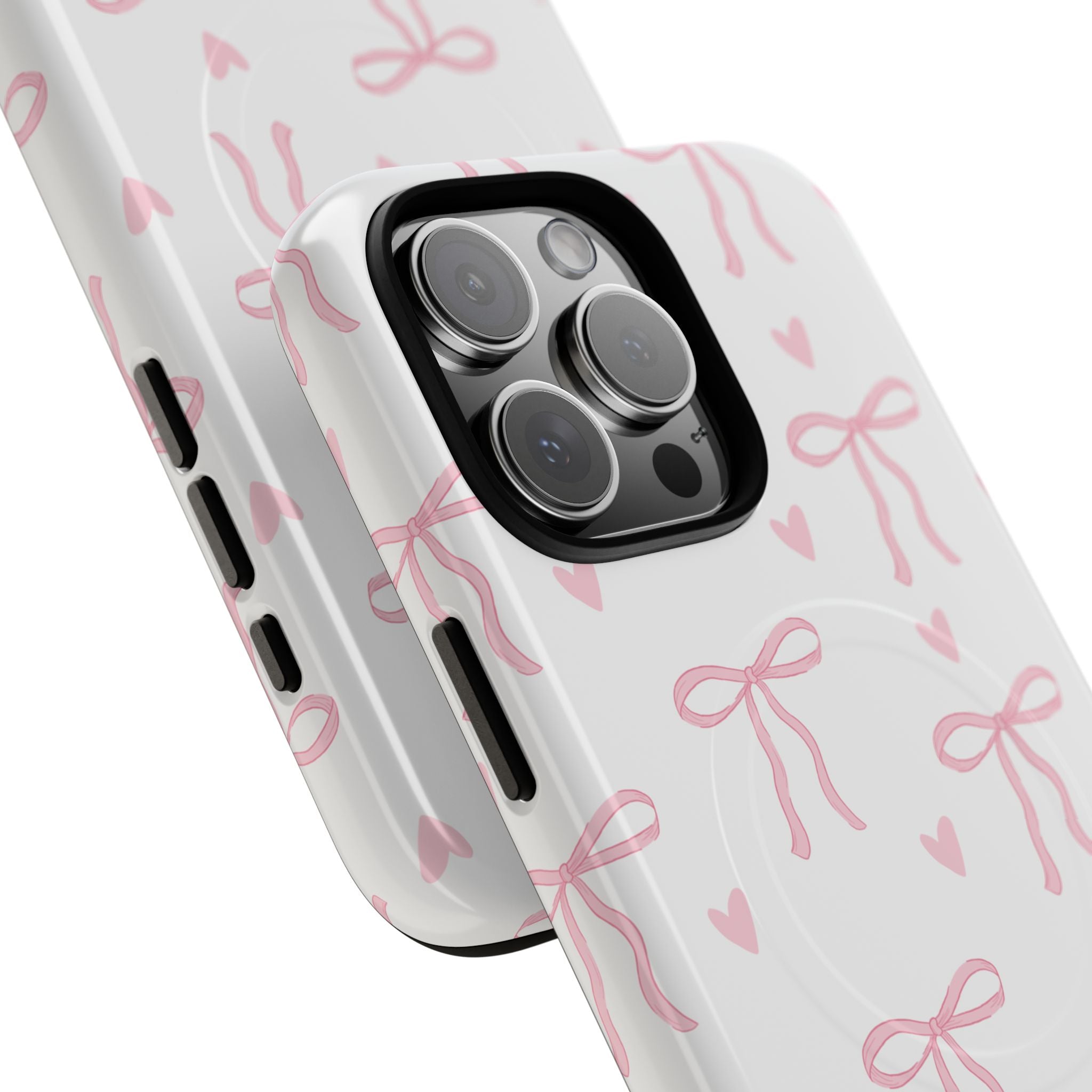 Pink Bow Pattern Phone Case | Tough Magnetic Case