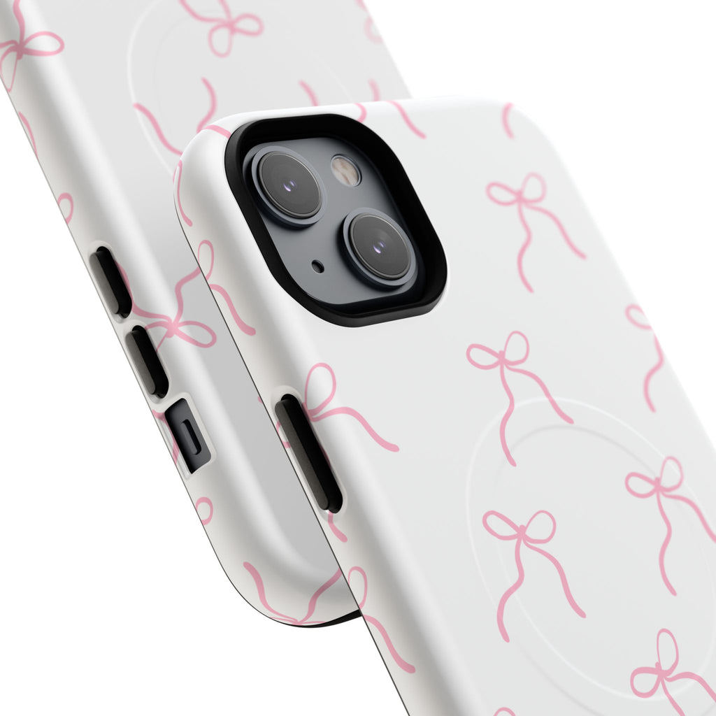 Pink Bow Pattern Phone Case | Tough Magnetic Case