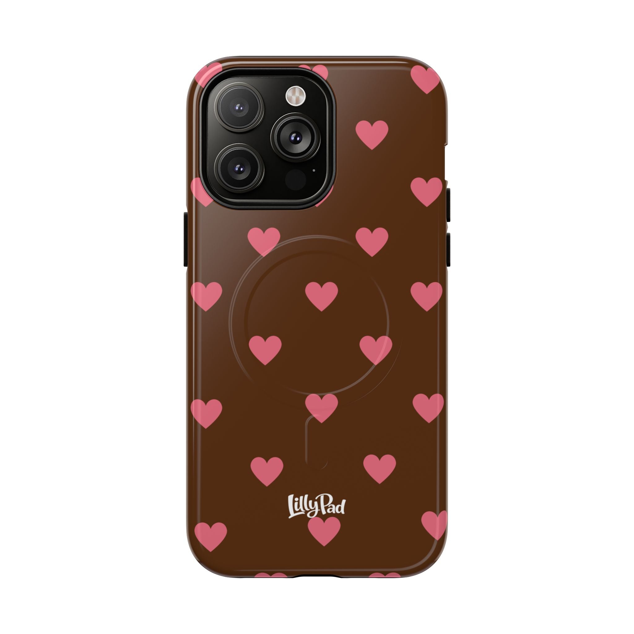 Pink Heart Pattern Phone Case | Magnetic Tough Case