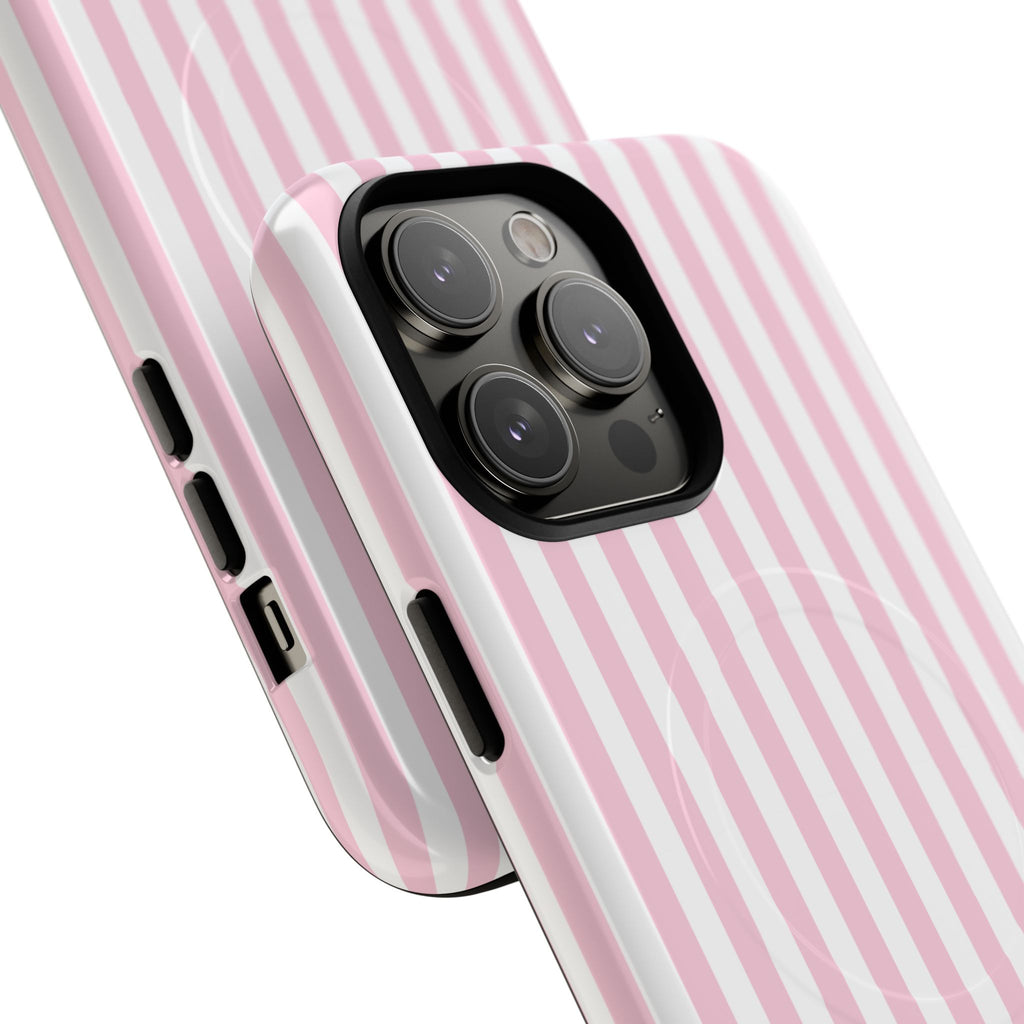 Pink Vertical Stripe phone case | Tough Magnetic Case
