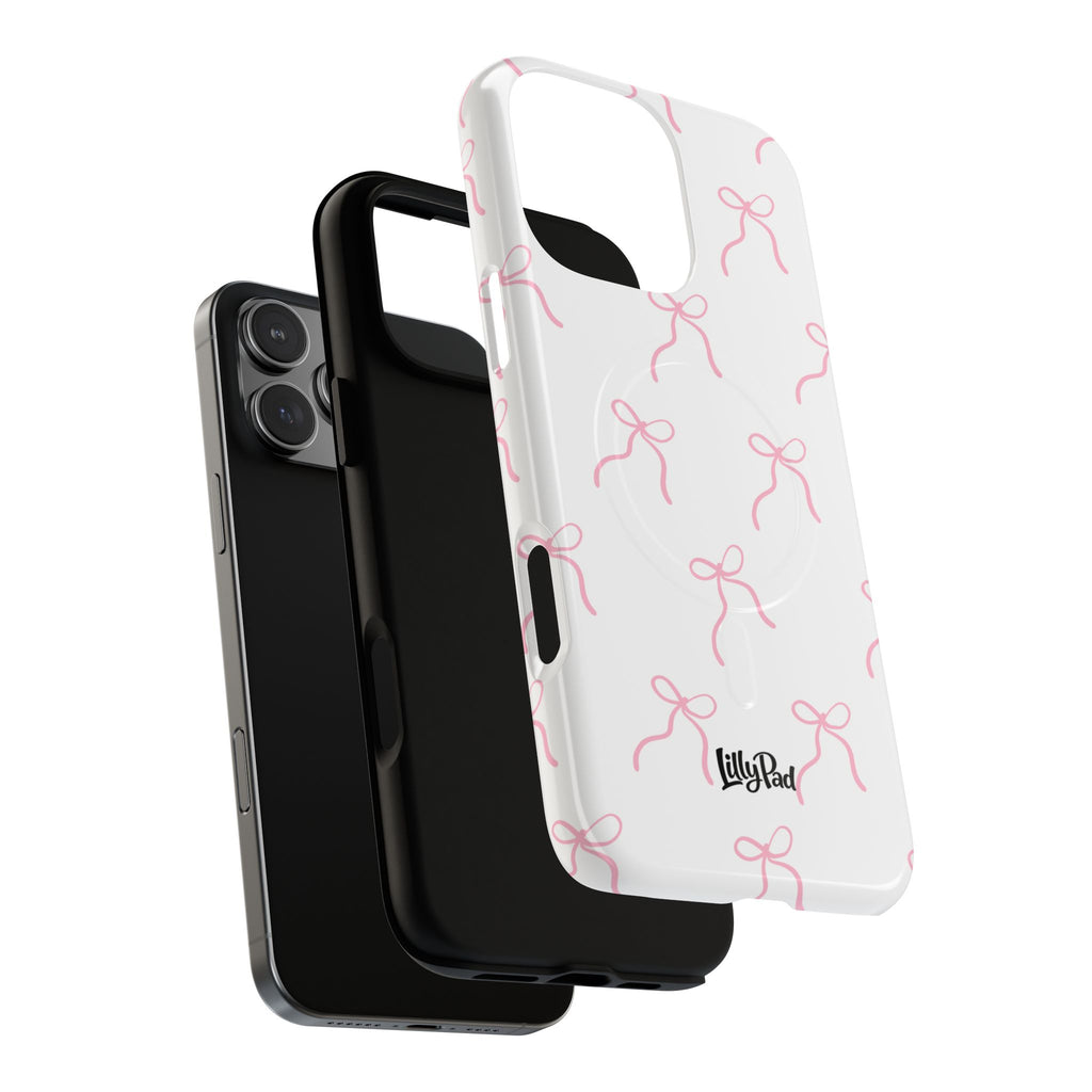 Pink Bow Pattern Phone Case | Tough Magnetic Case