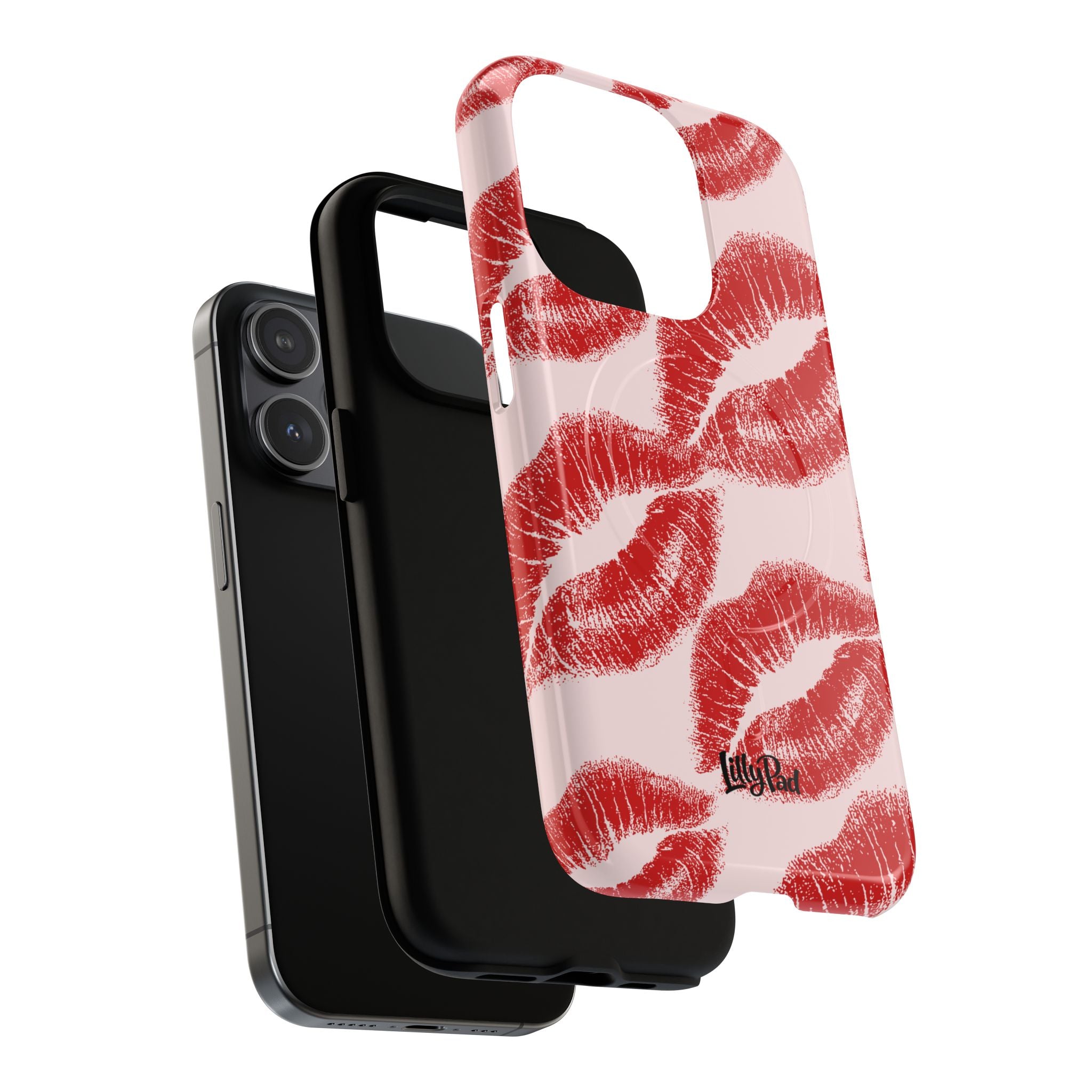 Red Lipstick Kiss Pattern Phone Case | Tough Magnetic Case