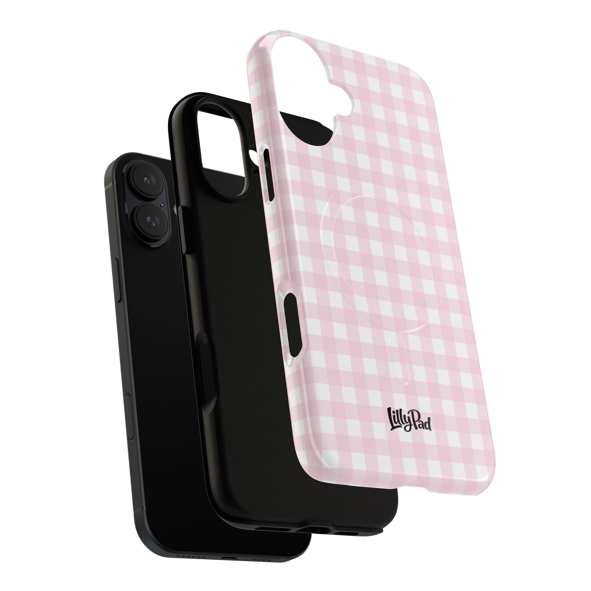 Pink Gingham Plaid Phone Case | Tough Magnetic Case