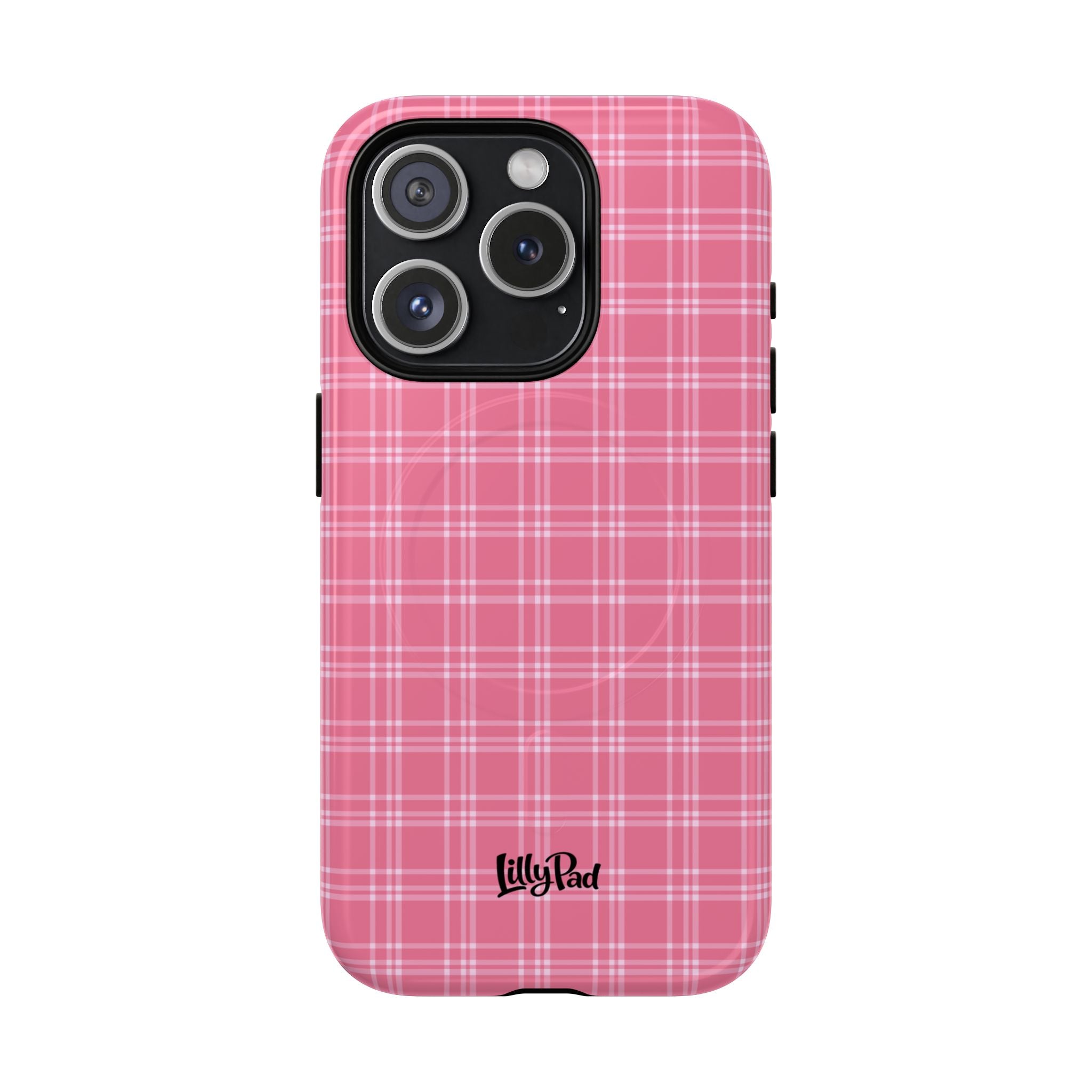 Pink Plaid Phone Case | Tough Magnetic Case