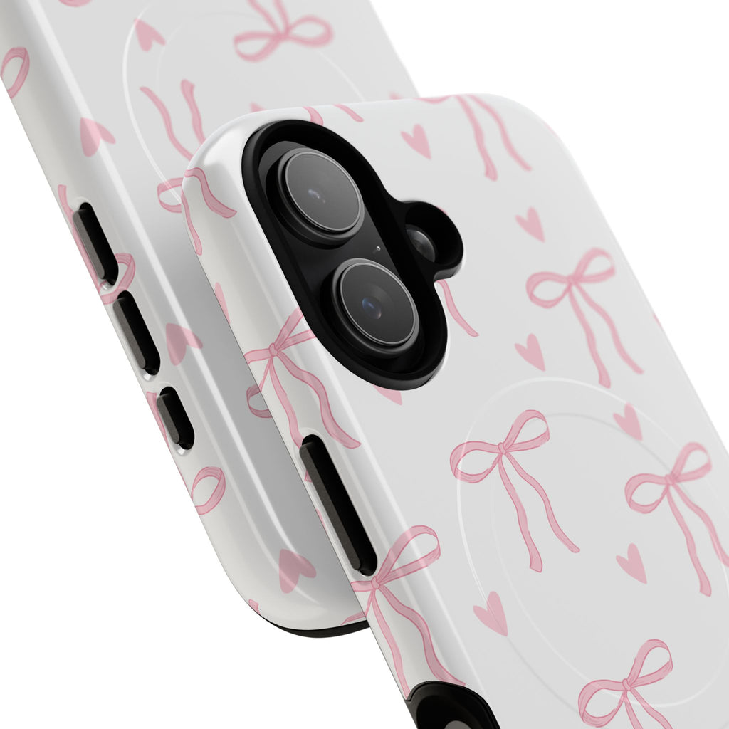 Pink Bow Pattern Phone Case | Tough Magnetic Case