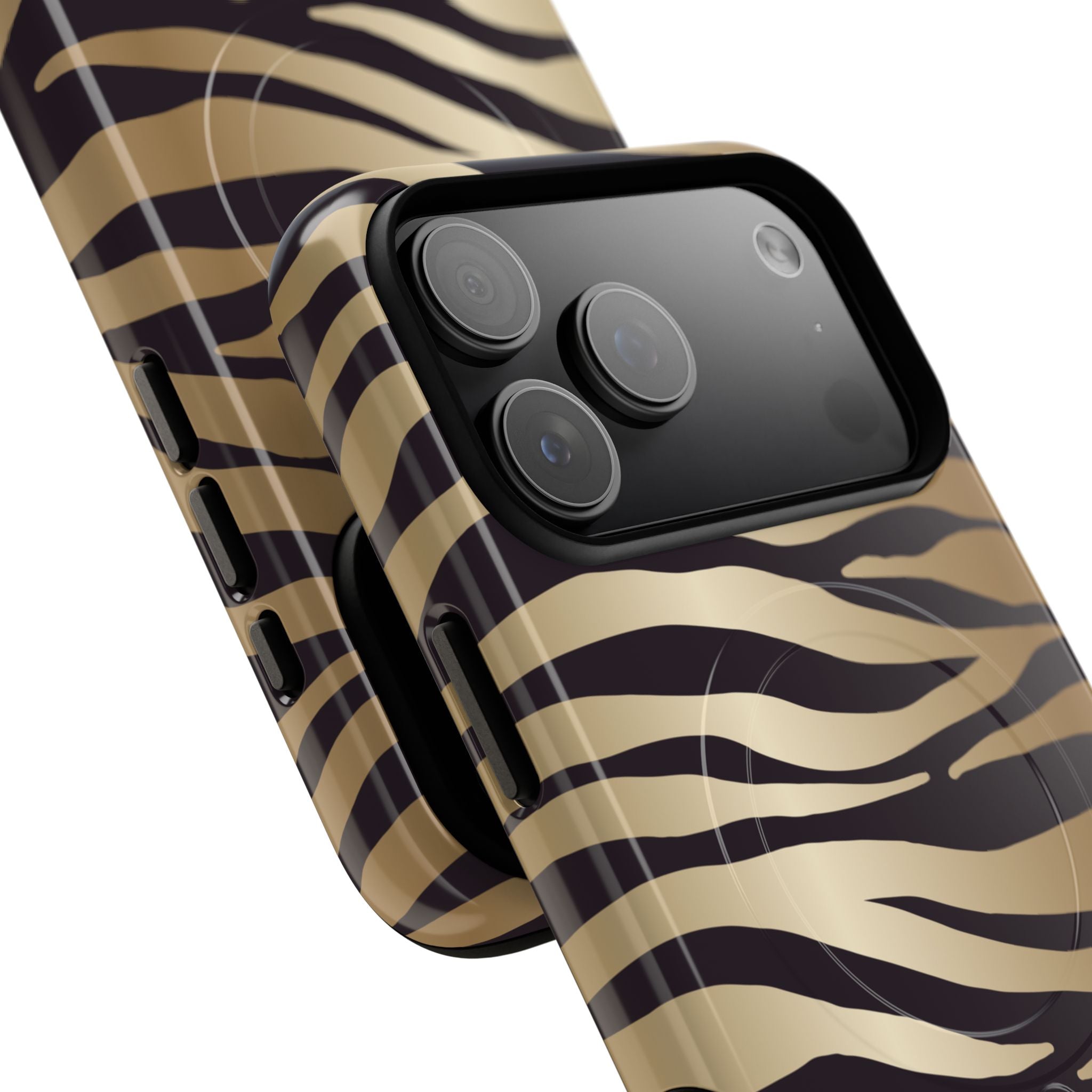 Gold Zebra Stripe Phone Case | Tough Magnetic Case