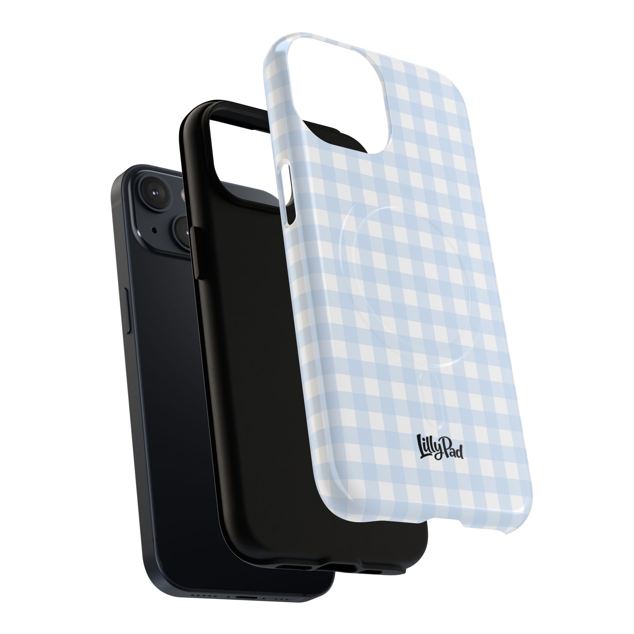 Blue Gingham Check Tough Phone Case | Plaid iPhone Cover