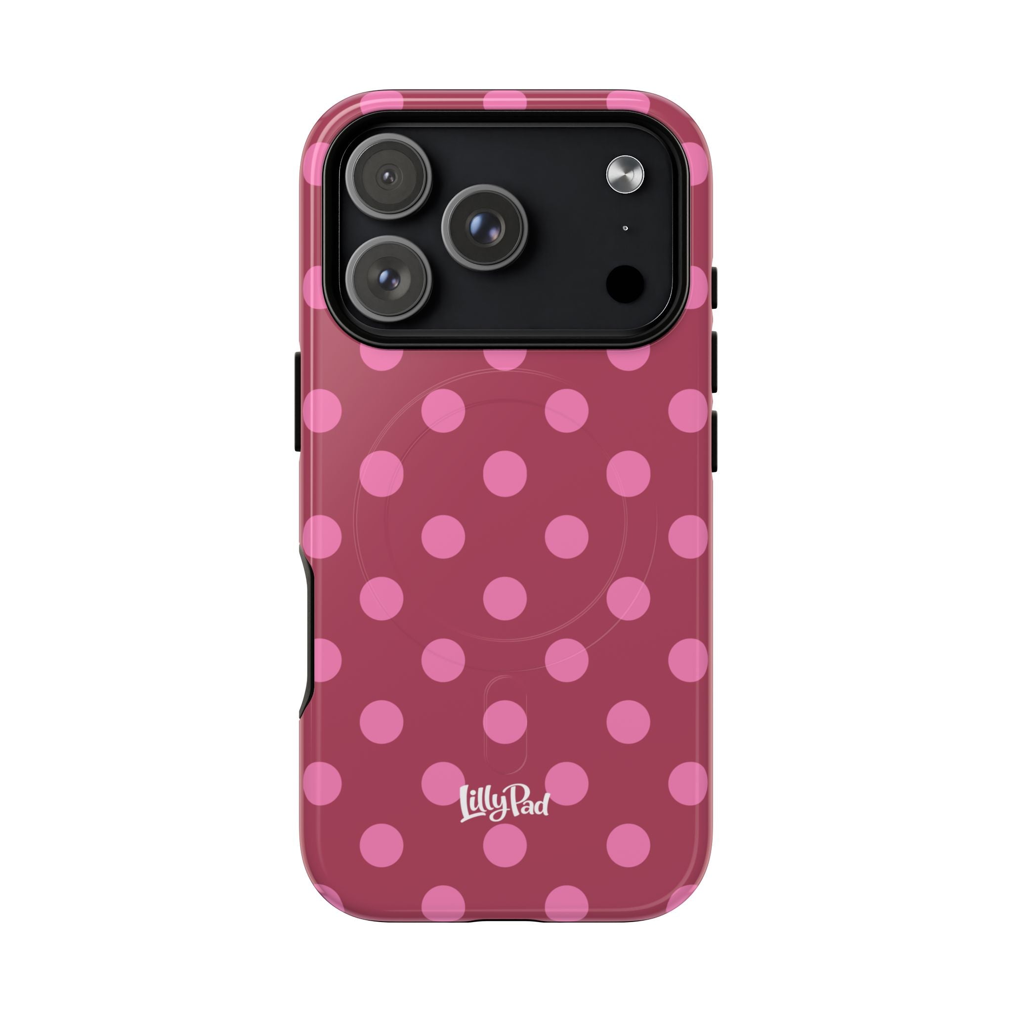 Pink Polka Dot Magnetic Phone Case | Tough Case
