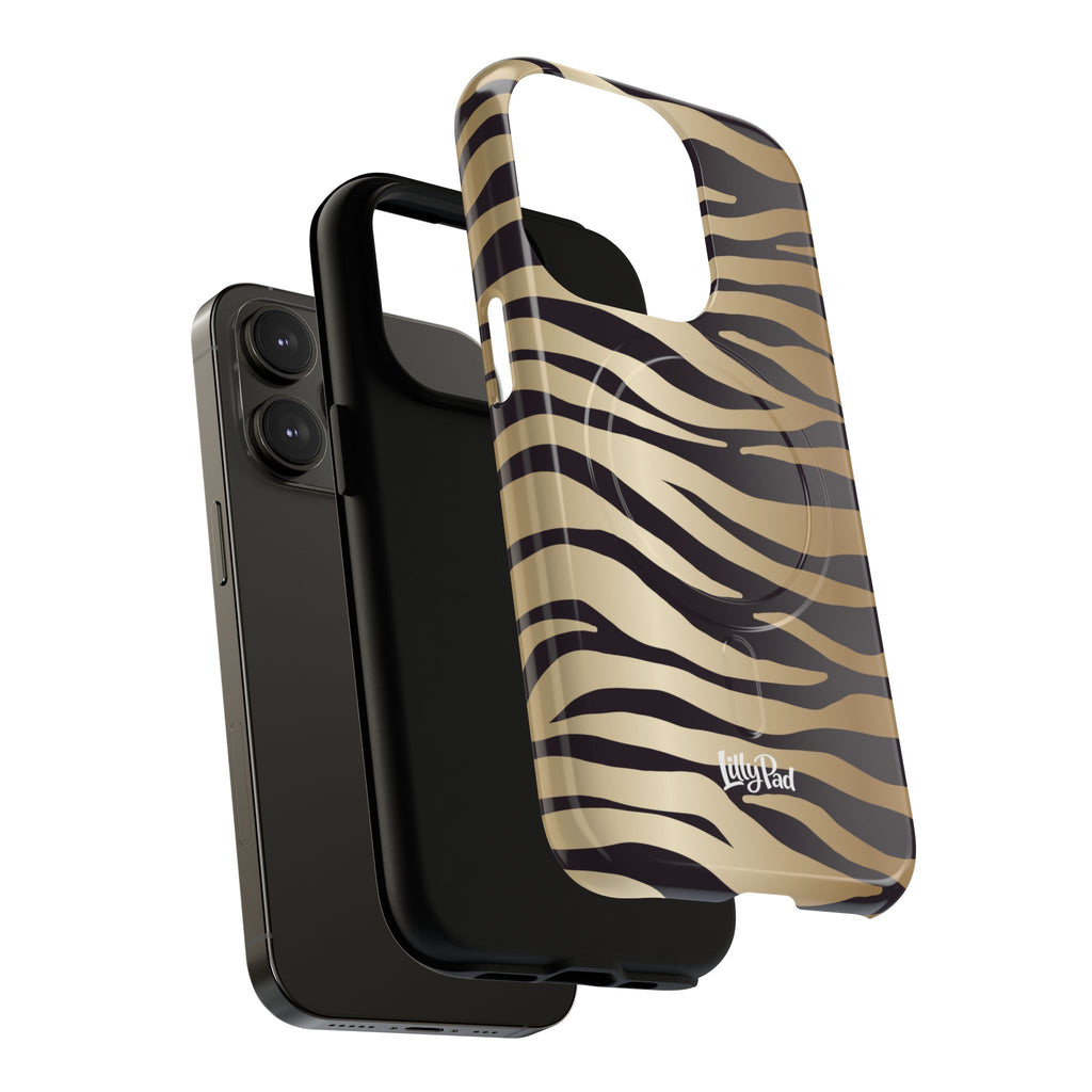 Gold Zebra Stripe Phone Case | Tough Magnetic Case