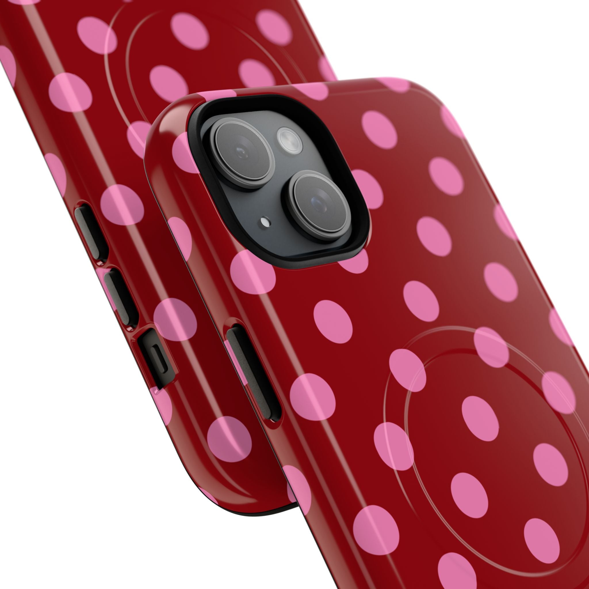 Pink Polka Dot Tough Magnetic Case | Phone Case