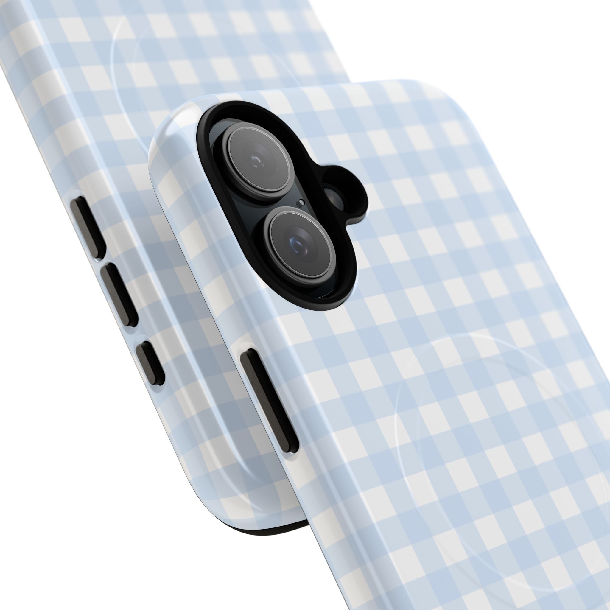 Blue Gingham Check Tough Phone Case | Plaid iPhone Cover