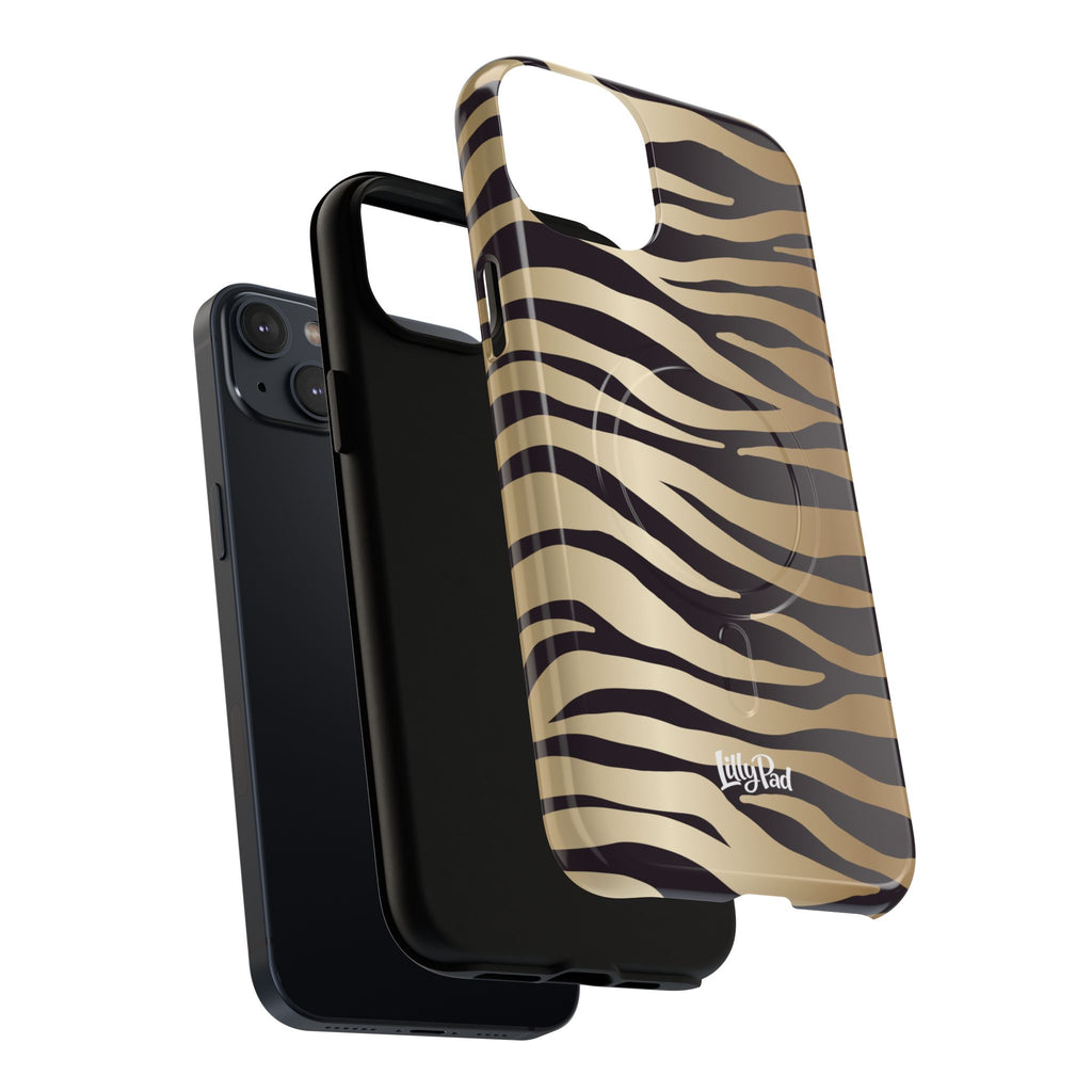 Gold Zebra Stripe Phone Case | Tough Magnetic Case