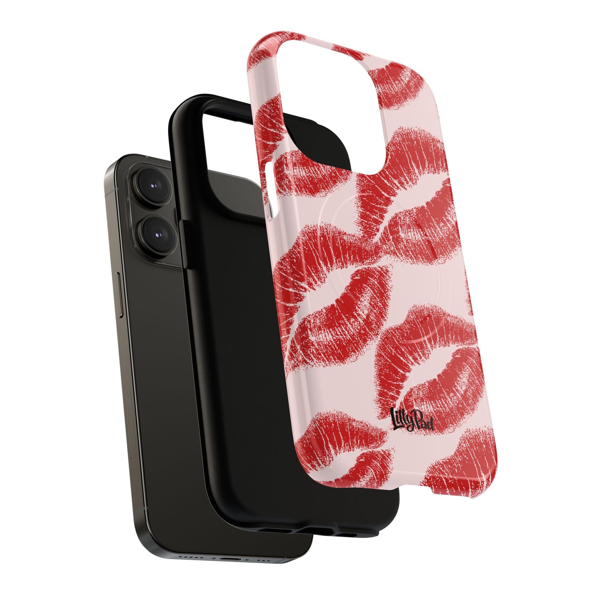 Red Lipstick Kiss Pattern Phone Case | Tough Magnetic Case
