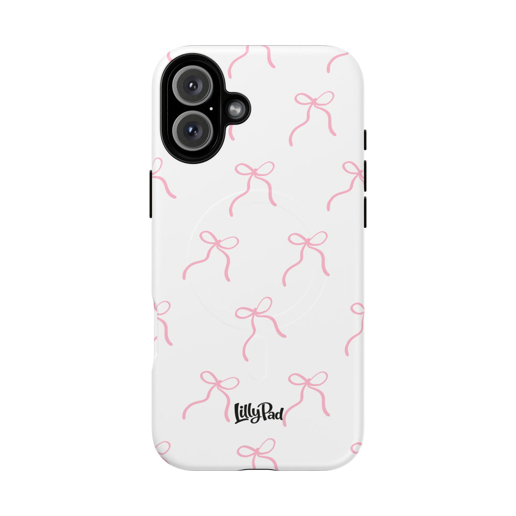 Pink Bow Pattern Phone Case | Tough Magnetic Case