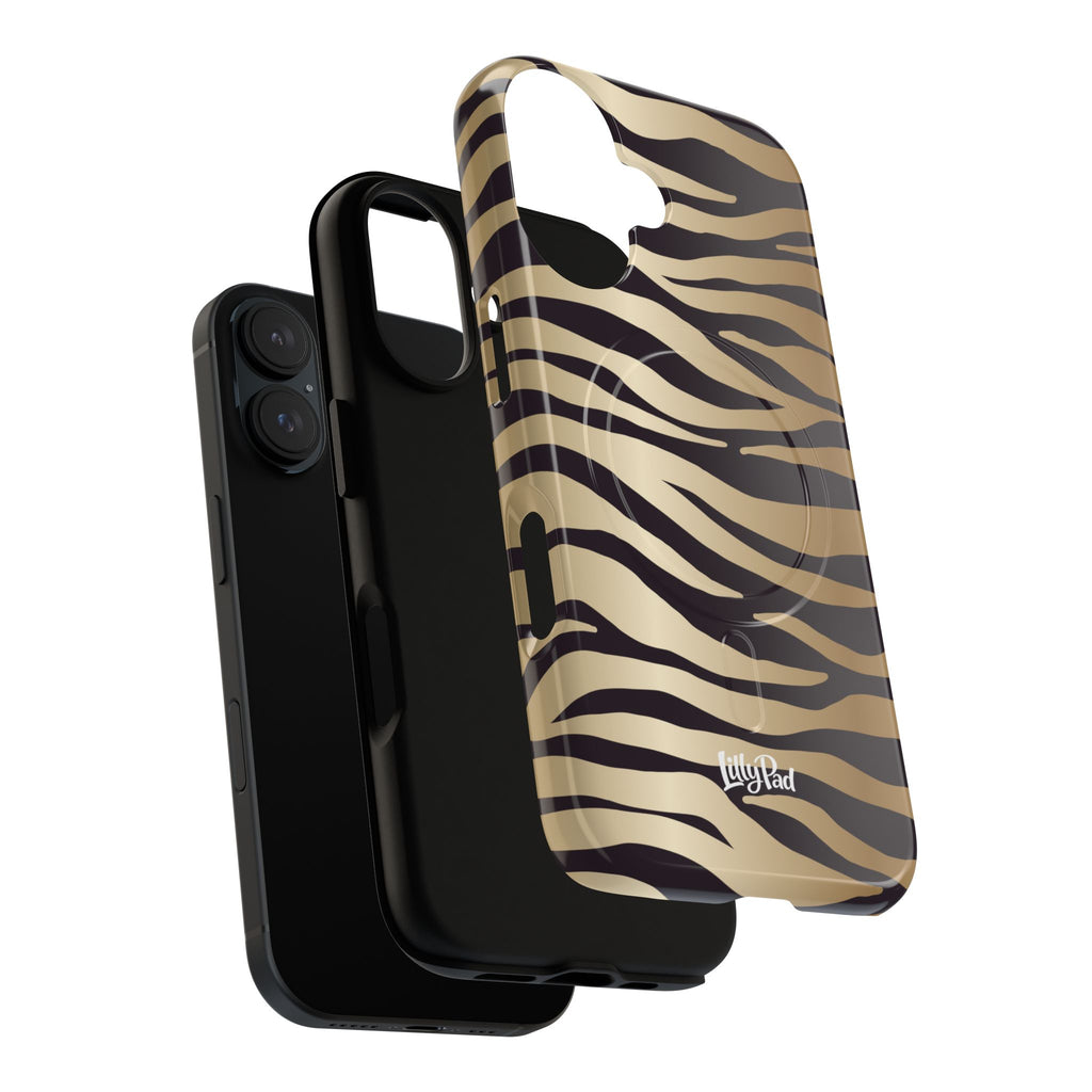 Gold Zebra Stripe Phone Case | Tough Magnetic Case