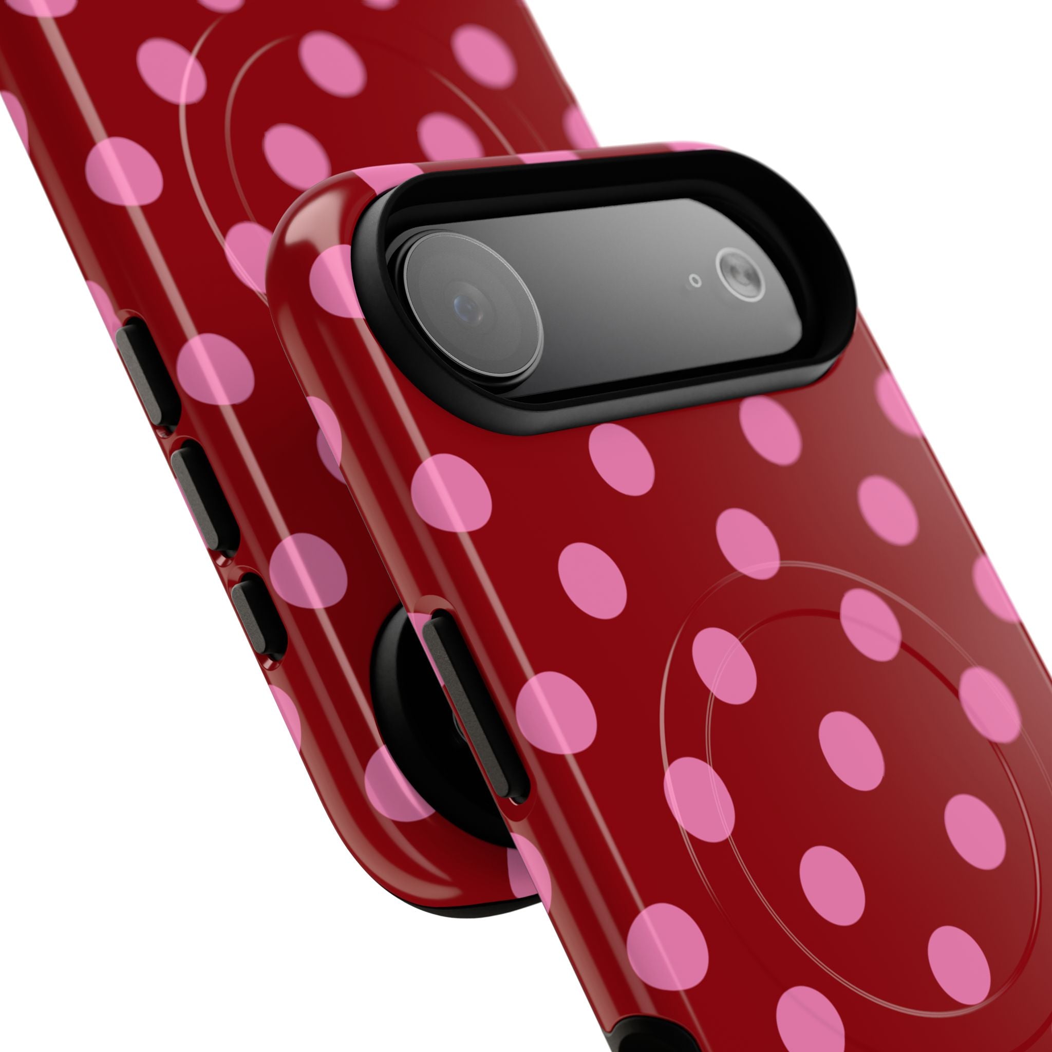 Pink Polka Dot Tough Magnetic Case | Phone Case