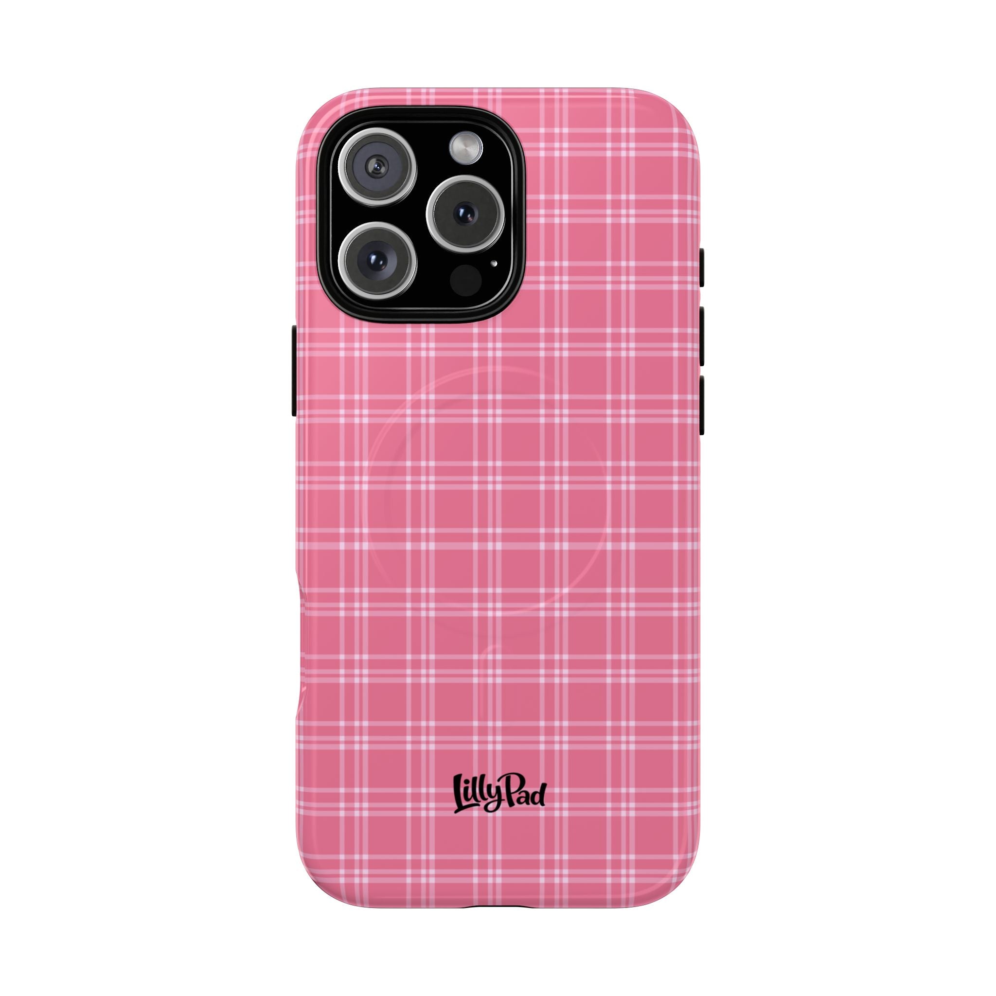 Pink Plaid Phone Case | Tough Magnetic Case