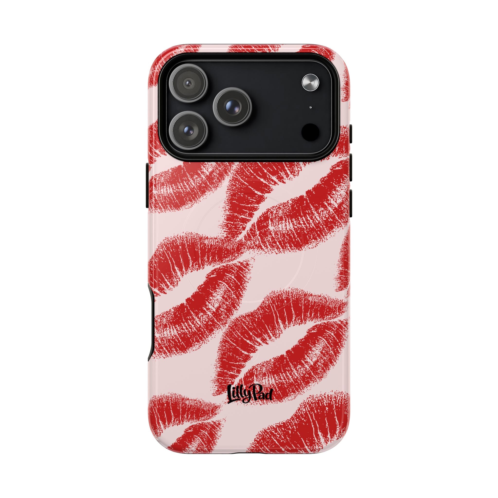 Red Lipstick Kiss Pattern Phone Case | Tough Magnetic Case