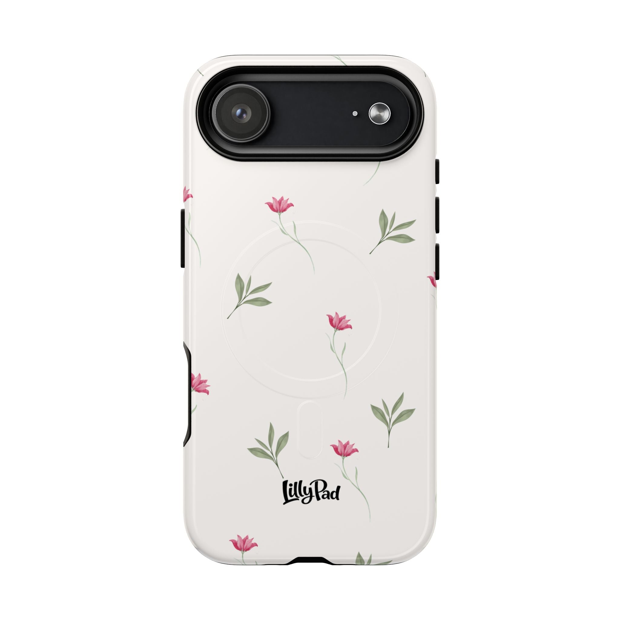 Minimal Pink Wildflowers Phone Case | Magnetic Case