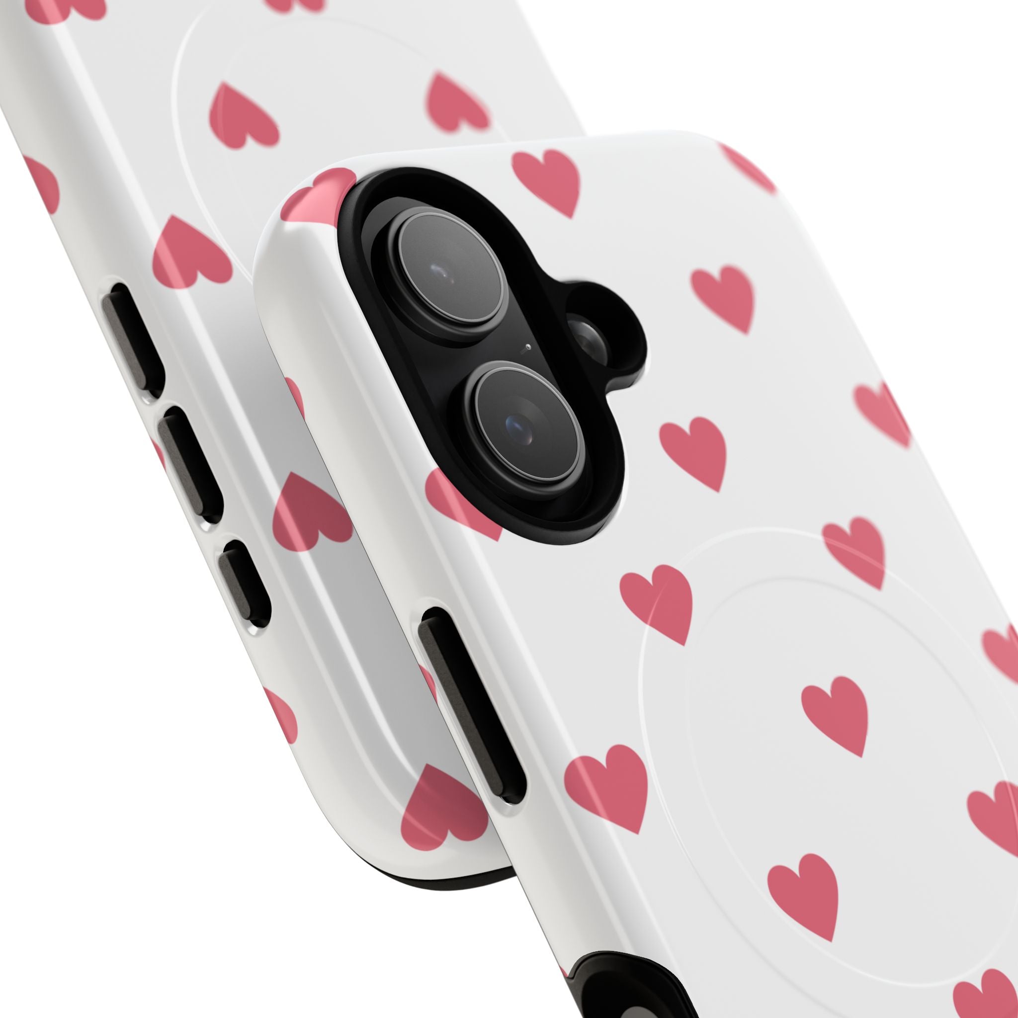 Pink Heart Pattern Phone Case | Magnetic Tough Case