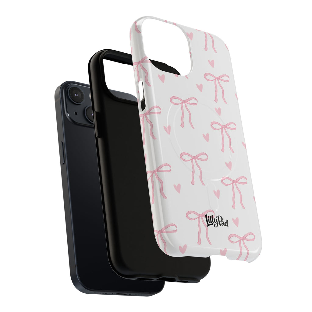 Pink Bow Pattern Phone Case | Tough Magnetic Case