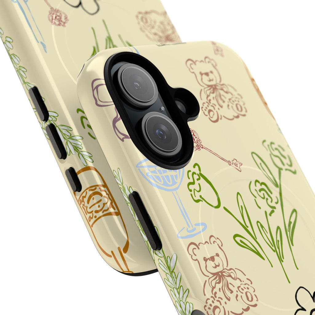Flower Doodle Pattern Phone Case | Tough Magnetic Case