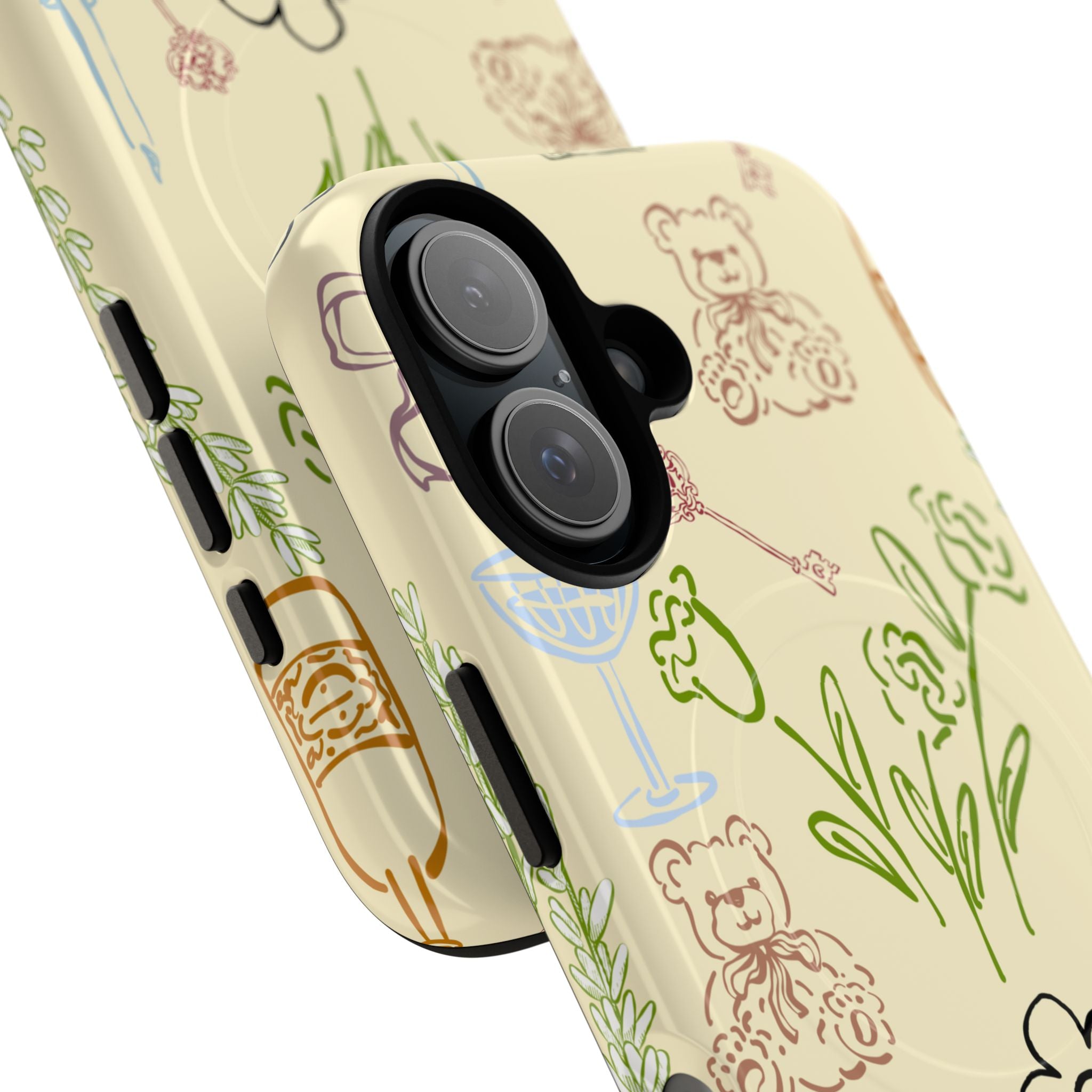 Flower Doodle Pattern Phone Case | Tough Magnetic Case