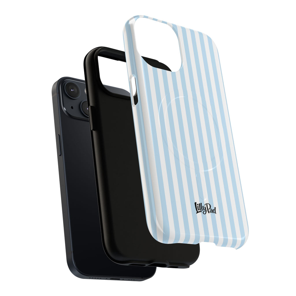Blue Striped Pattern Phone Case | Tough Magnetic Case