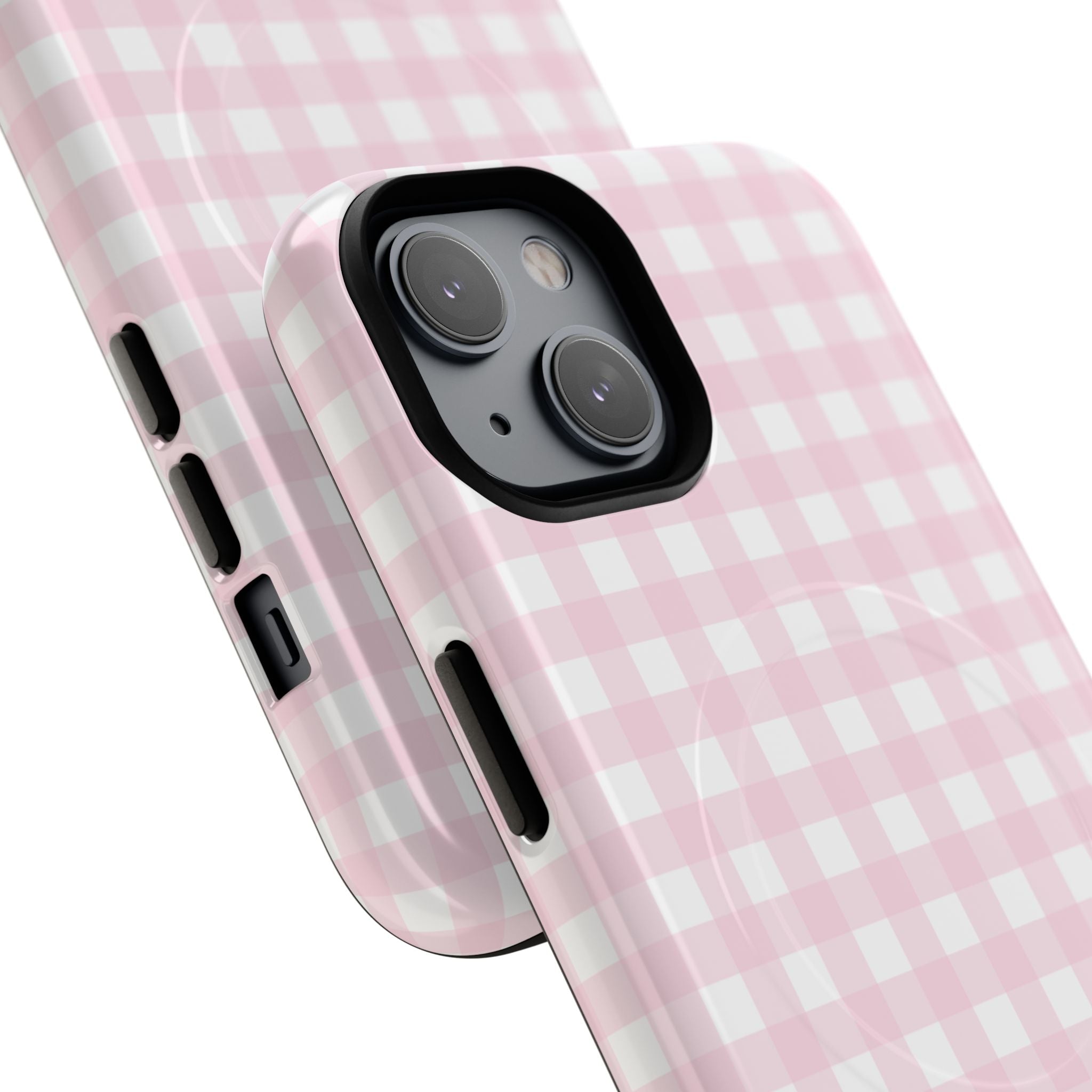 Pink Gingham Plaid Phone Case | Tough Magnetic Case