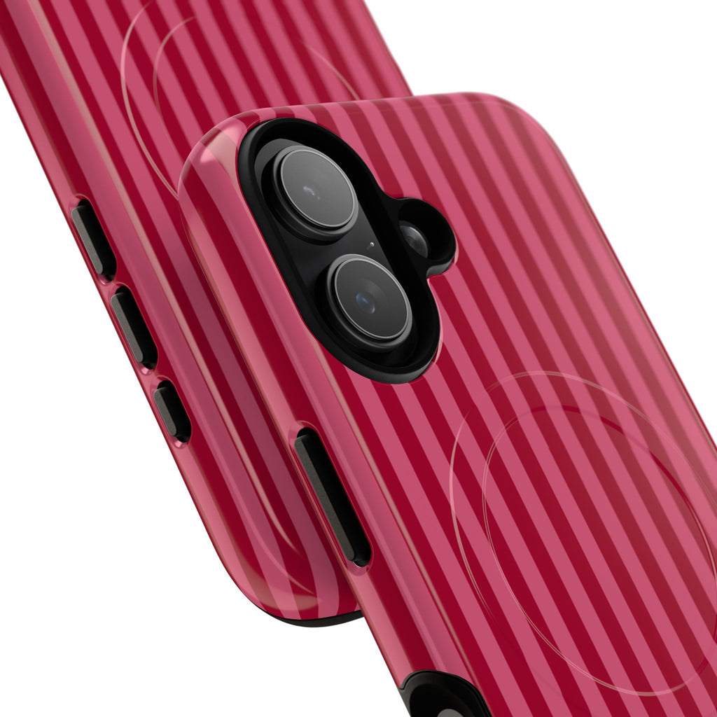 Red Vertical Stripe Phone Case | Tough Magnetic Case