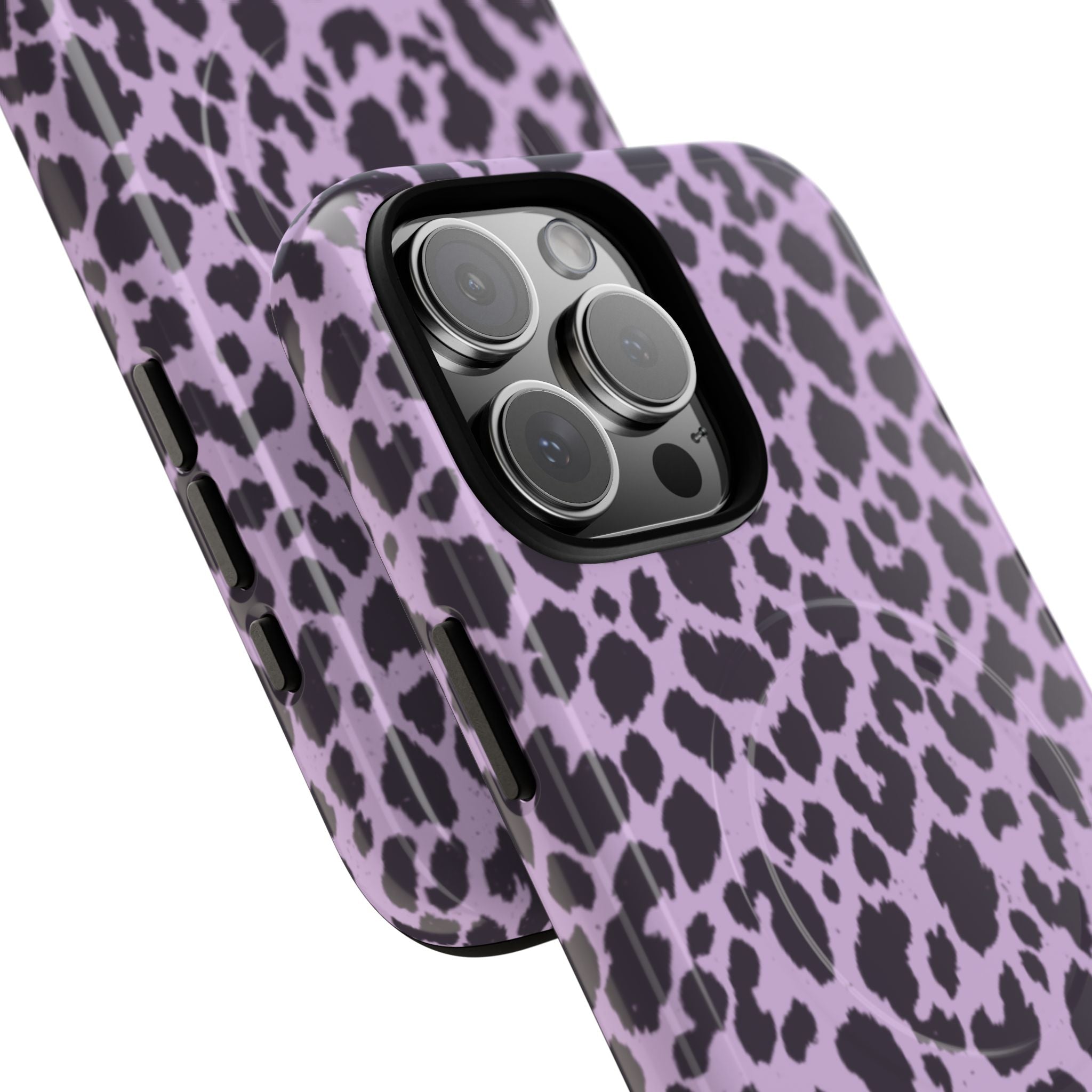Purple Leopard Print Phone Case | Tough Magnetic Case